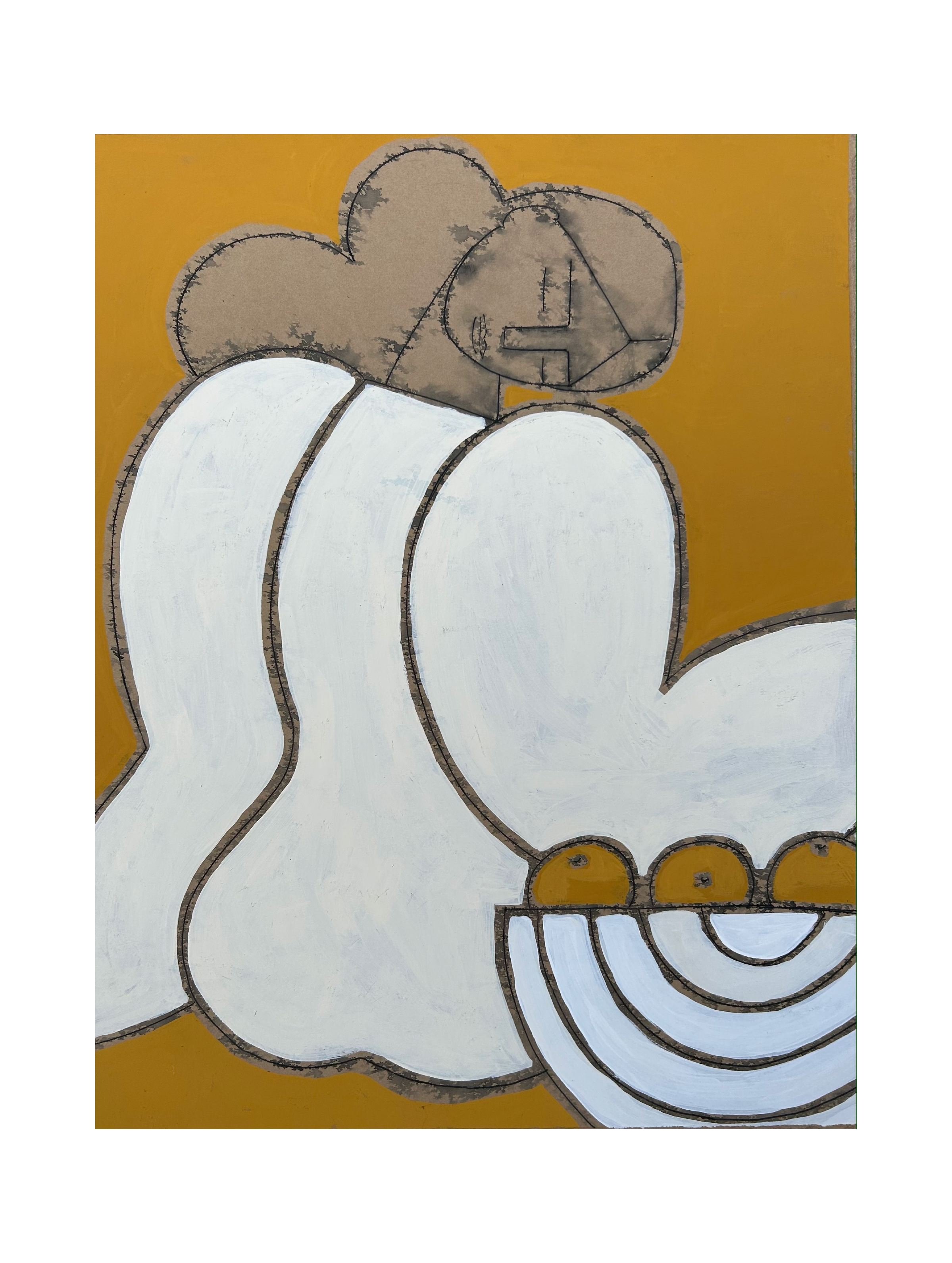 LOOKING BACK - OCHRE WITH WHITE BORDER.jpeg