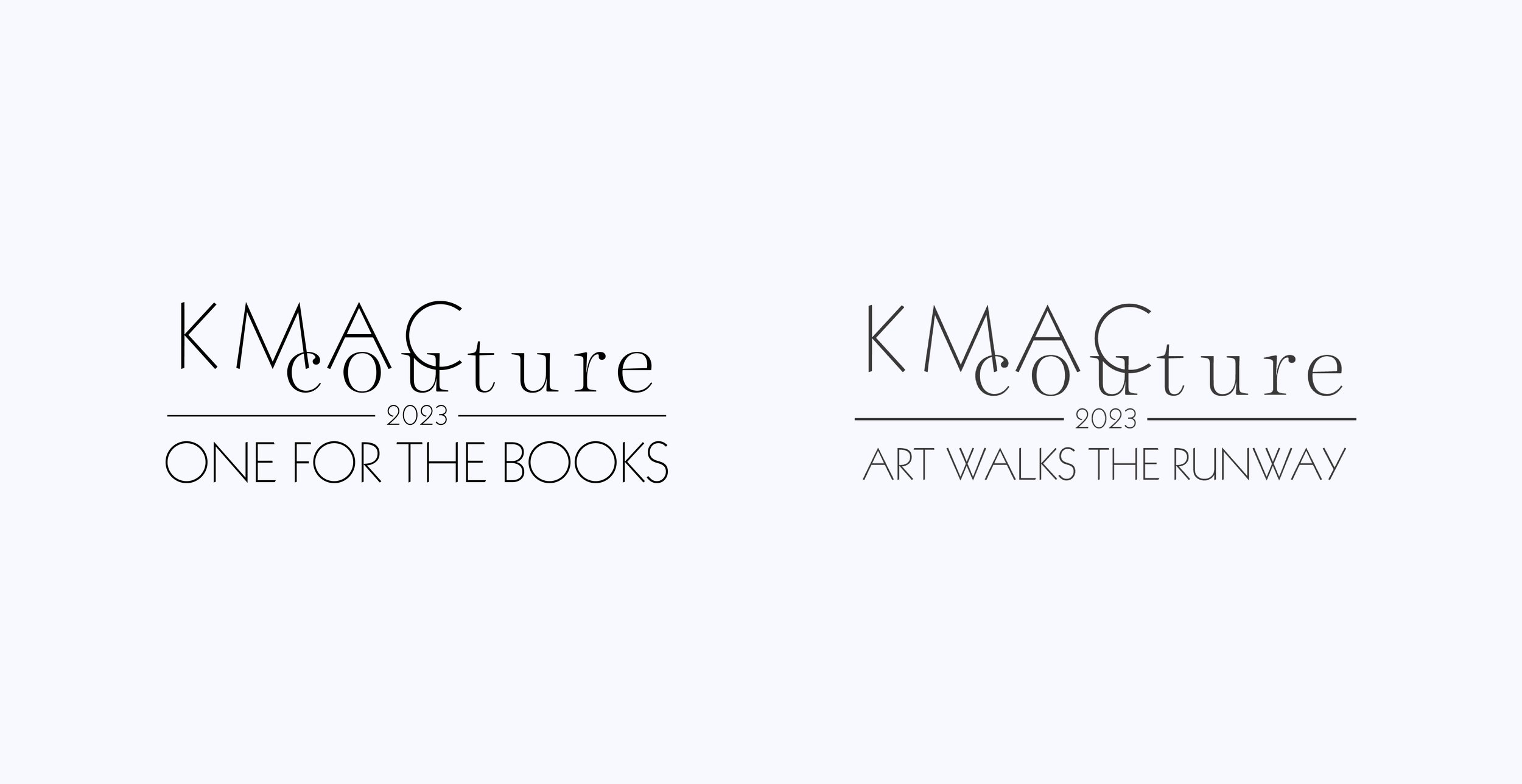 KMAC Couture 2023 One for the Books Workmark Variations
