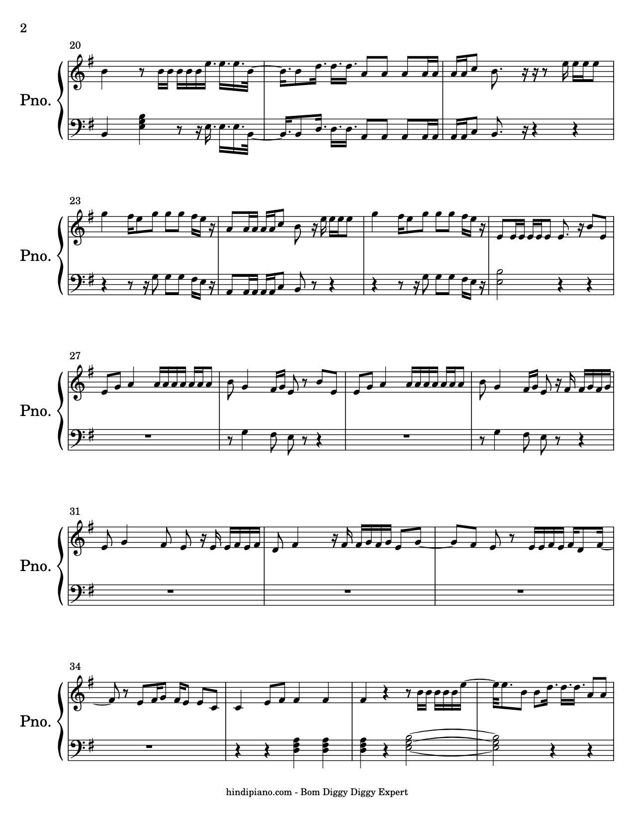 Sonu Ke Titu Ki Sweety Bom Diggy Diggy — Hindi Piano