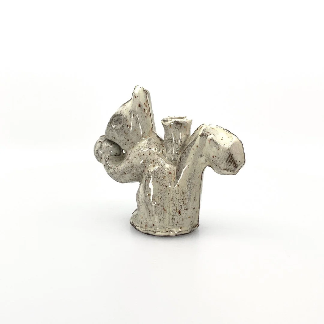 Birdie Boone: Squirrel with Nut Bud Vase