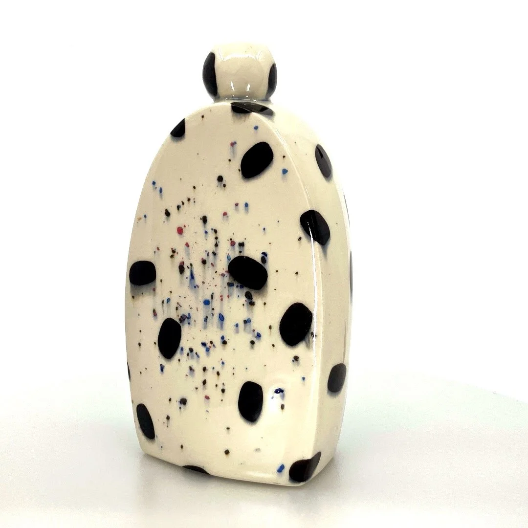 Didem Mert: Large Spotted Black Bud Vase