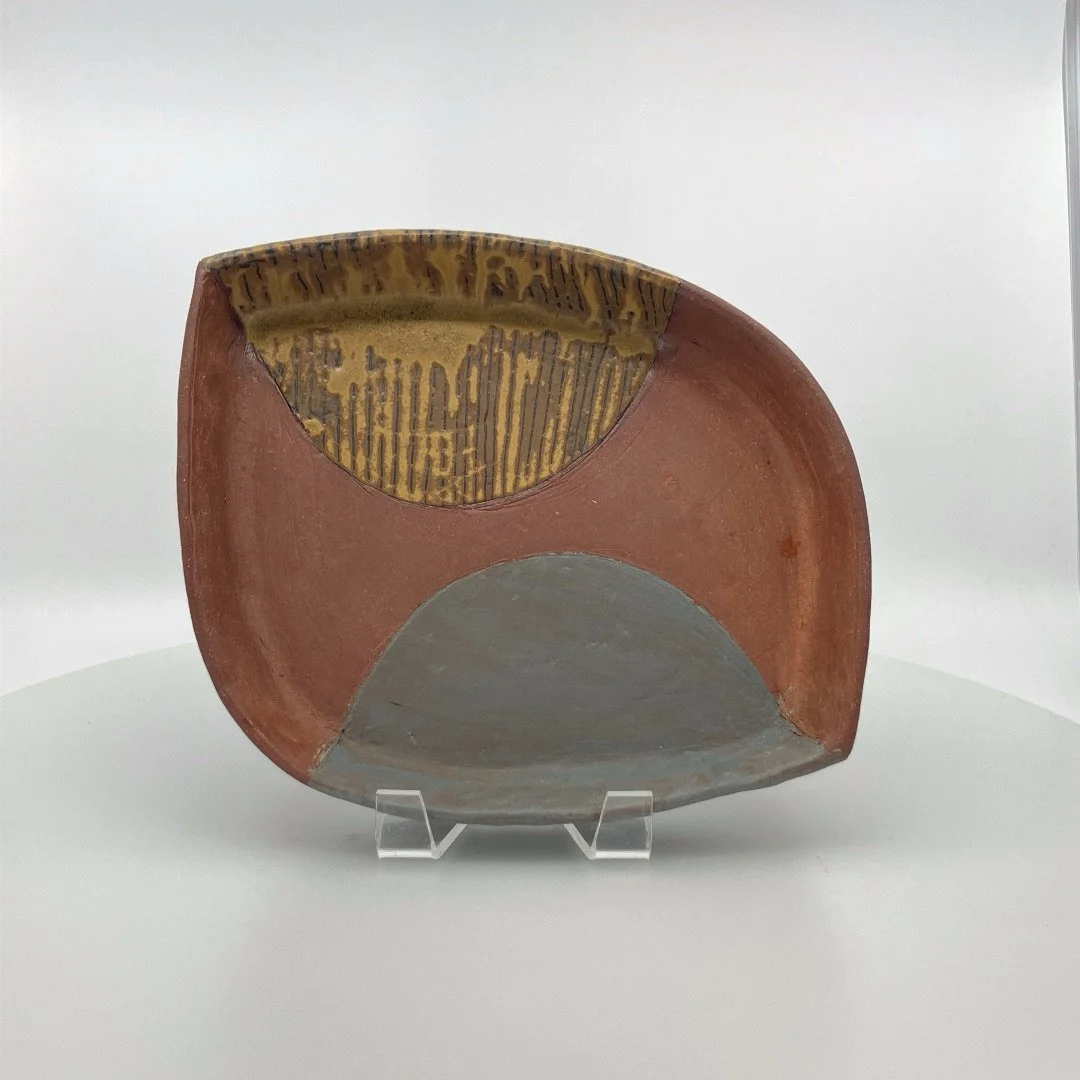 Mary Barringer: Snack Tray (grey/amber)