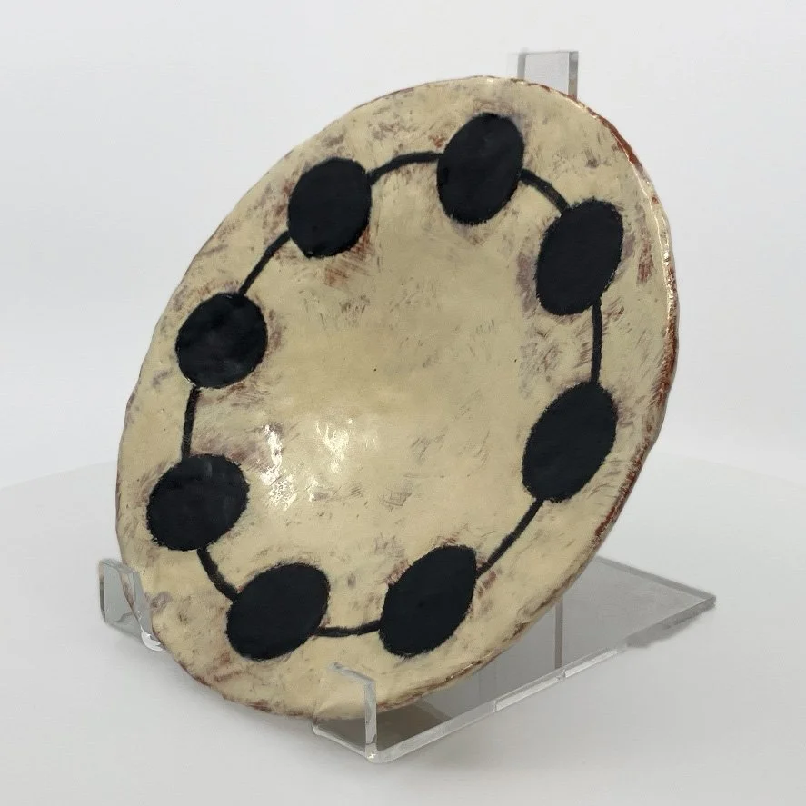 Holly Walker: Blate- black dots and chain- round