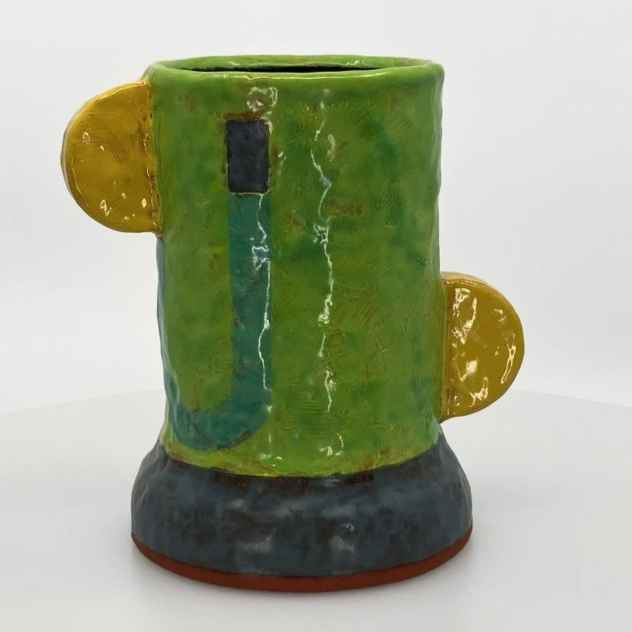 Holly Walker: Vase with Yellow Tabs