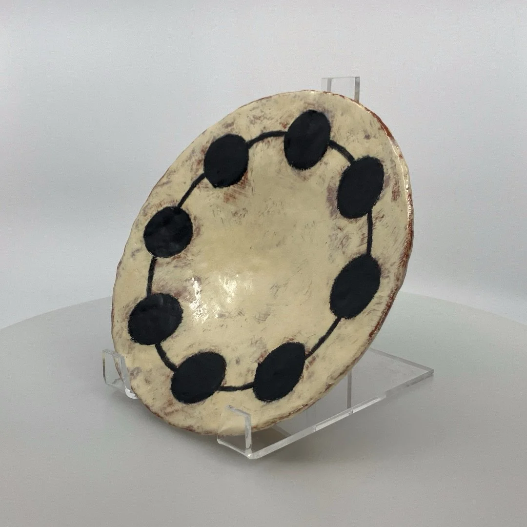 Holly Walker: Blate- black dots and chain- round