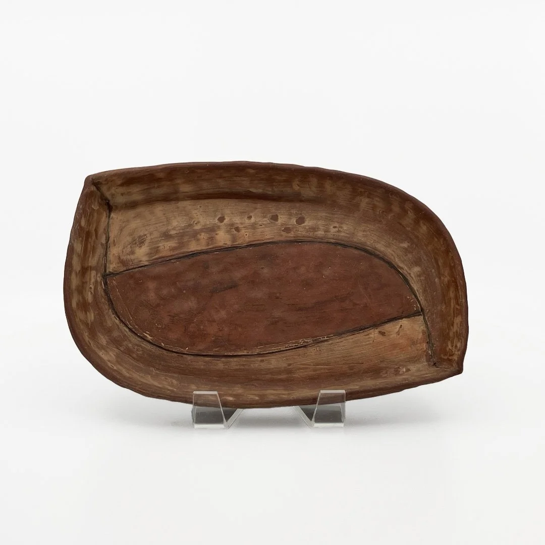 Mary Barringer: Snack Tray (red/cream)