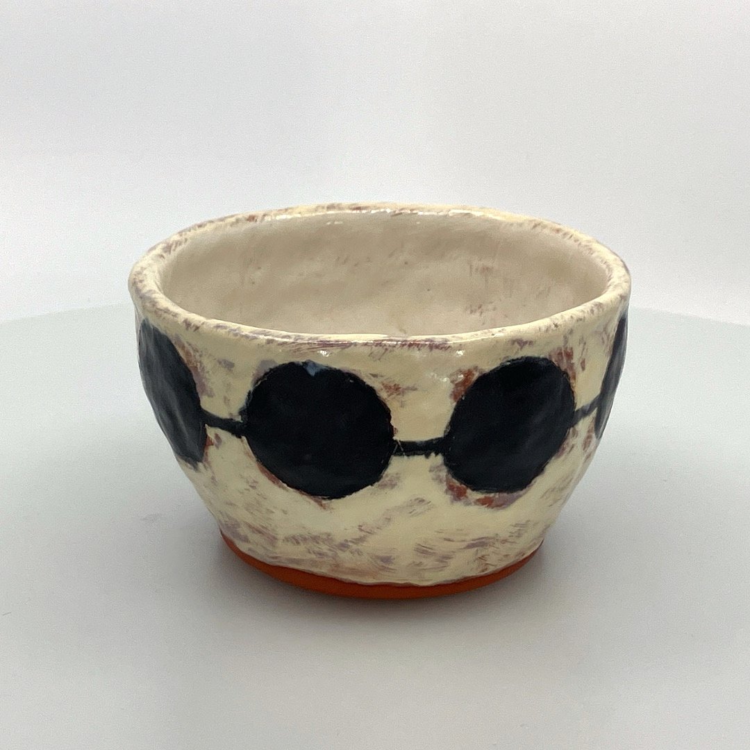 Holly Walker: Round soup bowl, black dots and chain