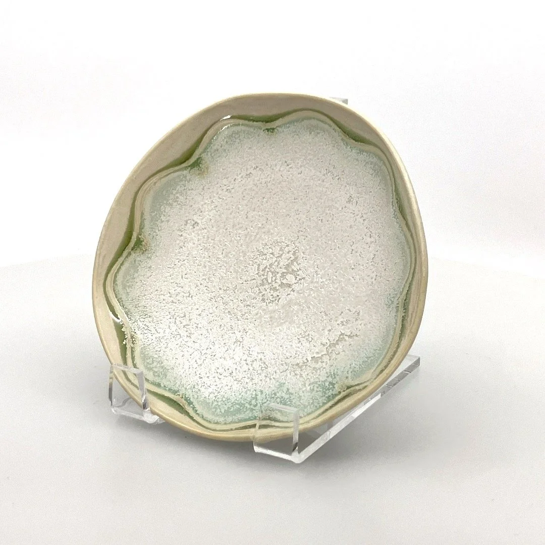 Aysha Peltz: Small White Round Dessert Plate