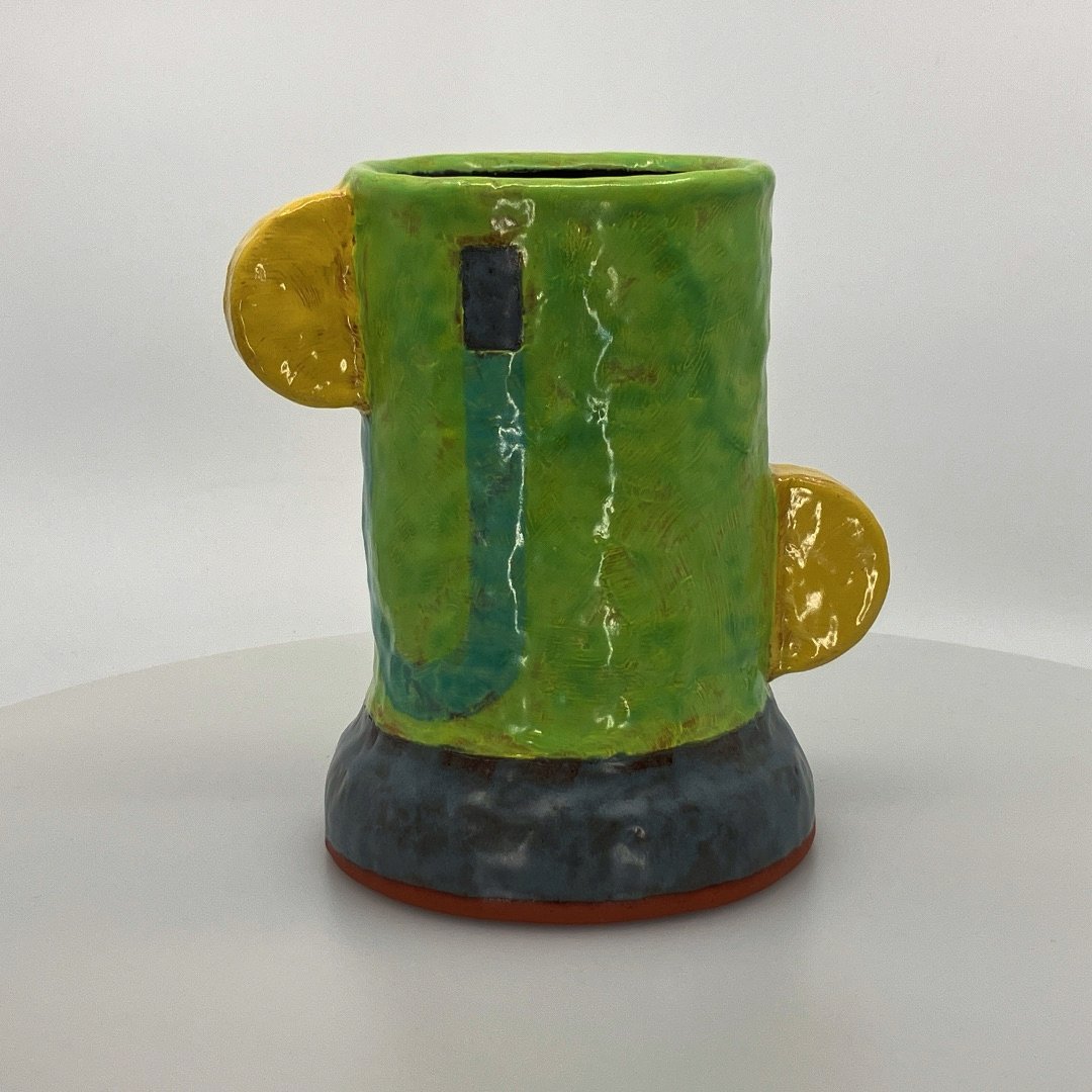 Holly Walker: Vase with Yellow Tabs