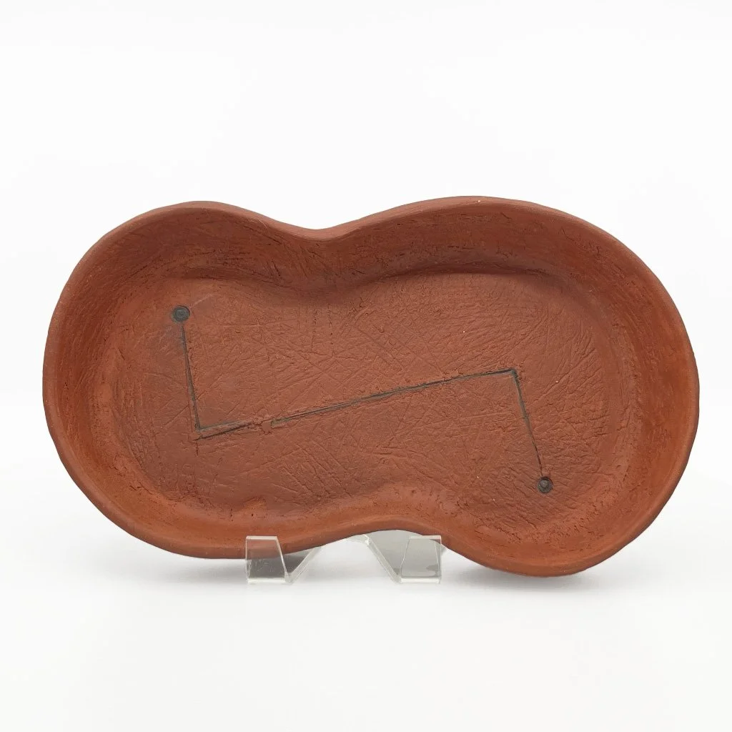 Mary Barringer: Snack Tray (red with zigzag)