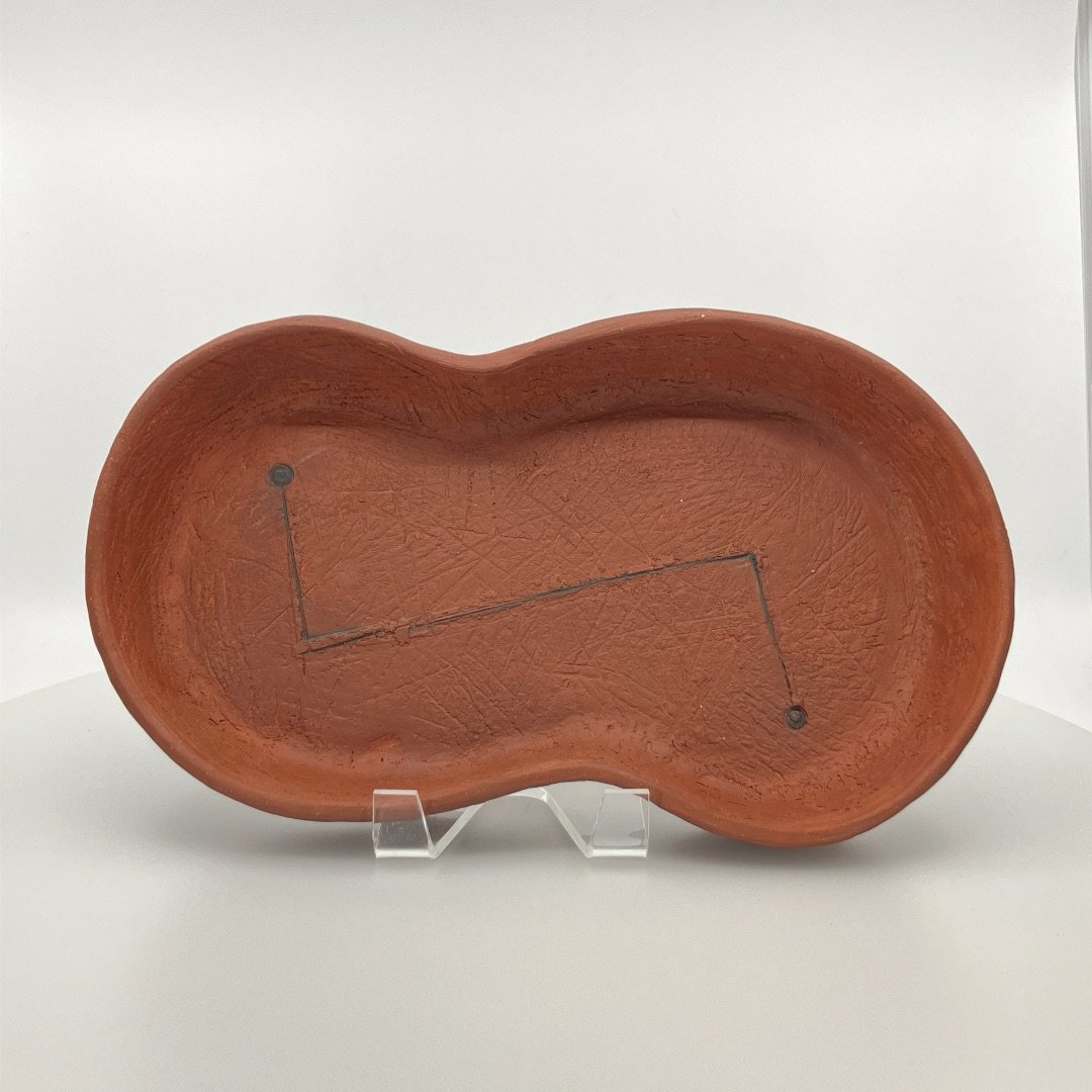 Mary Barringer: Snack Tray (red with zigzag)