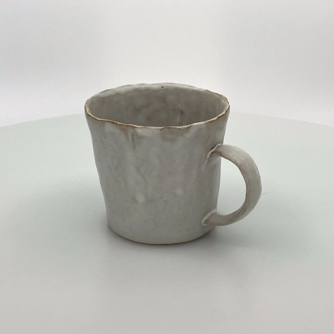 Katie Coughlin: Cream Mug (with green spots)