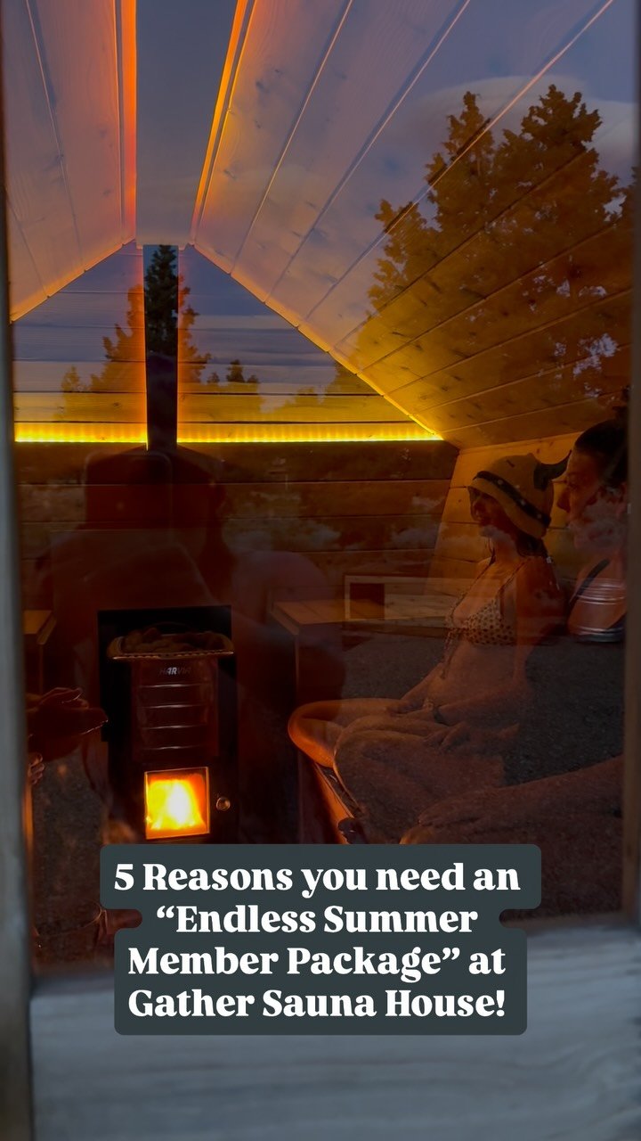 5 Reasons you need a Gather Sauna “Endless Summer Member Package”!! π₯π₯
.
This is our BEST deal we’ve ever offered!!π₯β¨ - 12 sessions, use anytime this Summer (before Sept 30th) just $25 each ($299 one time payment, regularly $480)