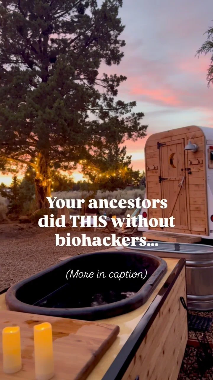 Your ancestors didn’t need a WHOOP band to know they felt better after a sauna.
Long before cold plunges were trending and “wellness routines” went viral, people gathered around fire and steam.
To sweat. To soften. To listen.
Not t