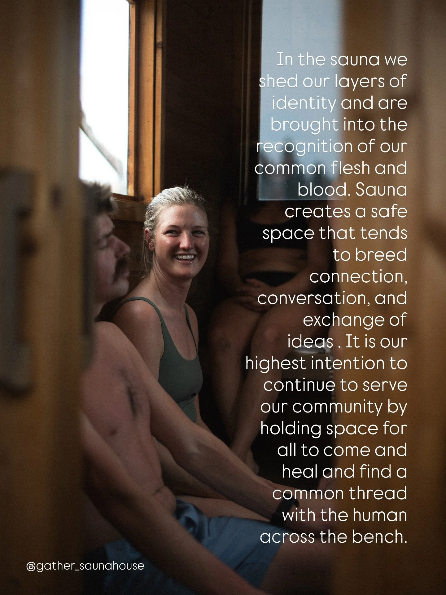 The world is heavy and our work has always been centered on lightening that load, creating and holding space for our community to heal, and fostering connection with nature, community and self.
💚🌿🫶🏼
In the sauna we shed our layers of identity and
