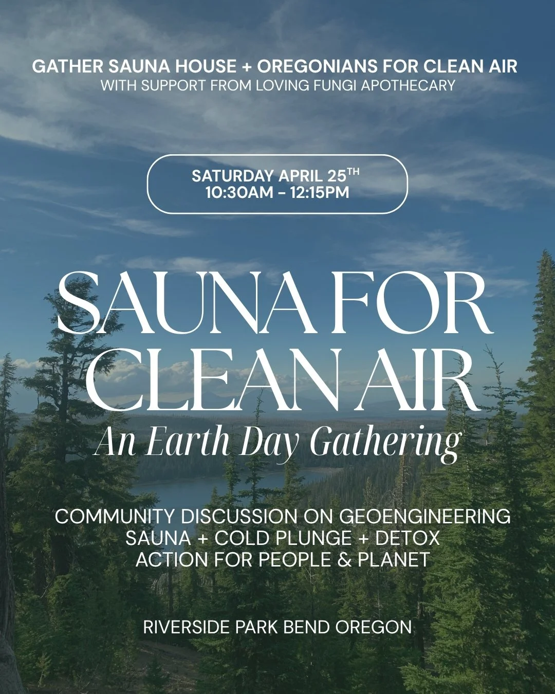 Sauna for Clean Air Earth Day Event!
