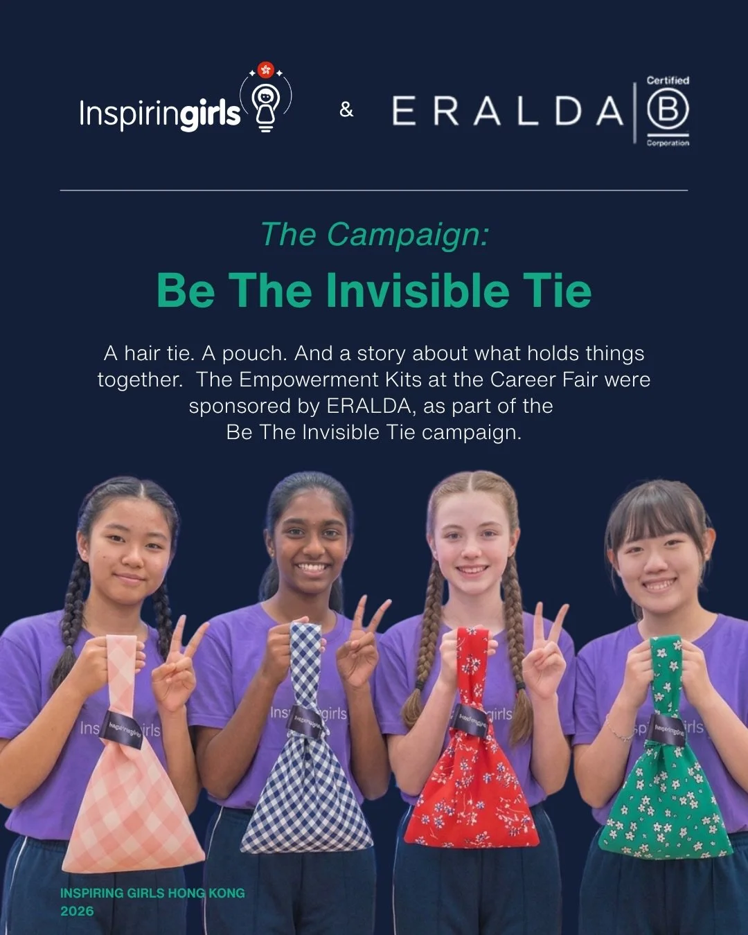 Sustainability usually means less waste.

This time, it also means less distance: between a woman&rsquo;s belief and a girl who needs to hear it.

Every Empowerment Kit holds something simple but profound:
🪢 A hair tie
📋 An affirmation poster
✉️ A 