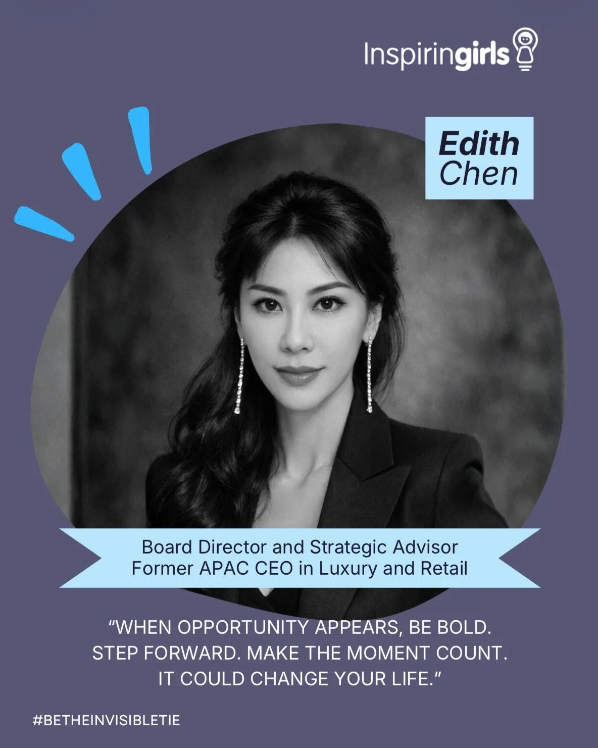 Meet Edith Chen, APAC CEO, board director, and a true champion for change in the luxury retail industry! 🚀

With many years of Asia-Pacific executive expertise, Edith drives sustainable growth and strong corporate governance. She proves that impactf