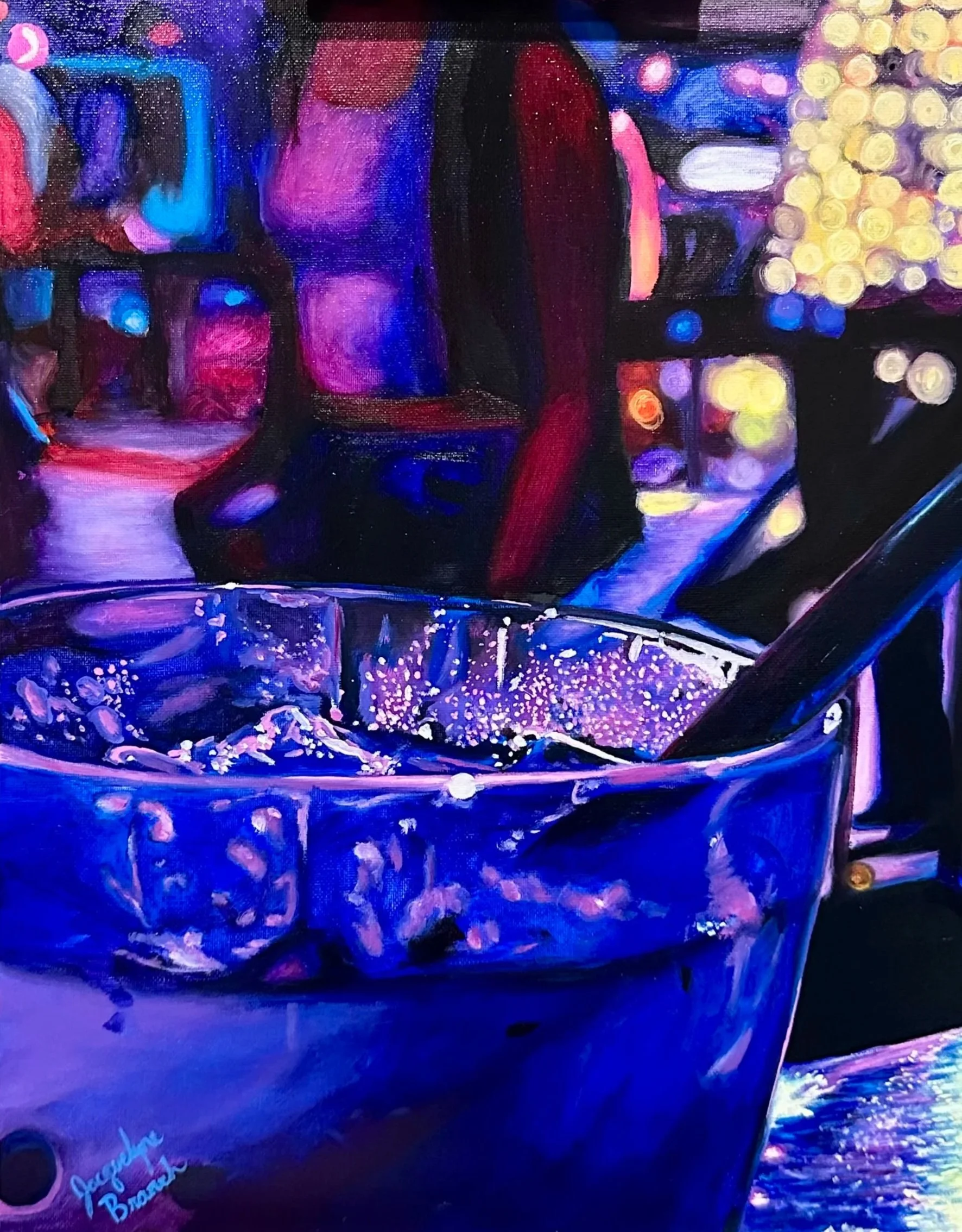 Drinkin Bout You,
Oil on Canvas Panel,
14 in x 18 in, $550