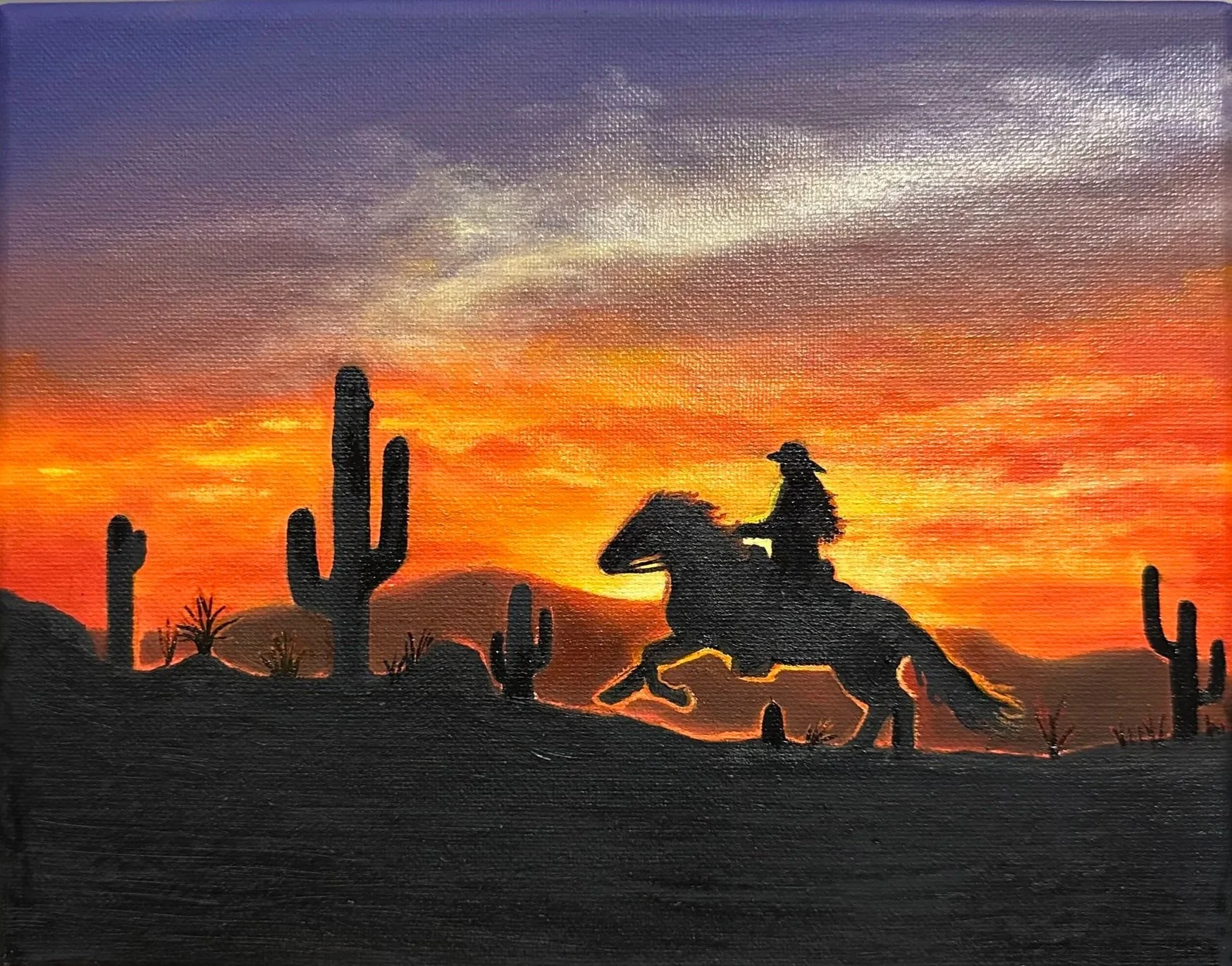 Tusscon Too Late, 8,in x 10 in, Oil on Canvas, $240 