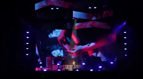 Sneak pic of the rapper Future during his tour in 2017, created by Remoz, VJ content screen