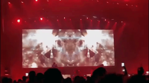 Sneak pic of the rapper Future during his tour in 2017, created by Remoz, VJ content screen