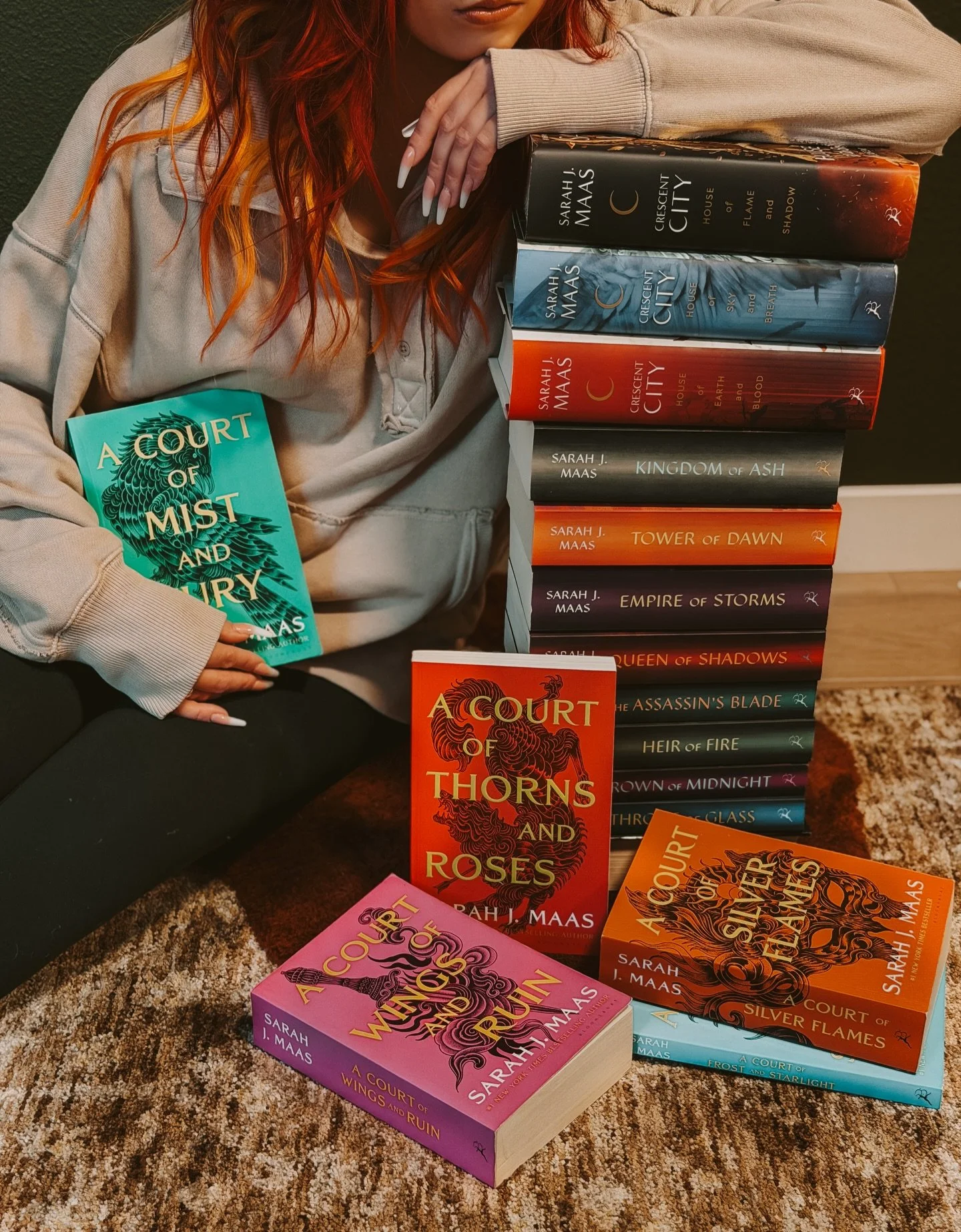 I have officially completed the Massverse. What a ride! My brain is still processing everything(iykyk). From the photos alone i&rsquo;m sure you can tell which series is my favorite. ACOTAR is a series I will never stop talking about or recommending.