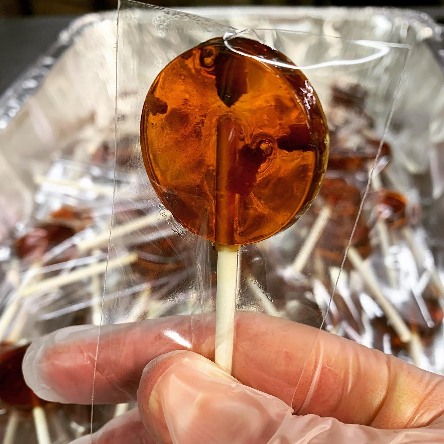 Up close &amp; personal with our Maple Bacon Lollipops! 🍁🥓🍭 #handmade #nyc #les #local @shabbit1 no necks, one halo, 5 full trays. #StillGotIt