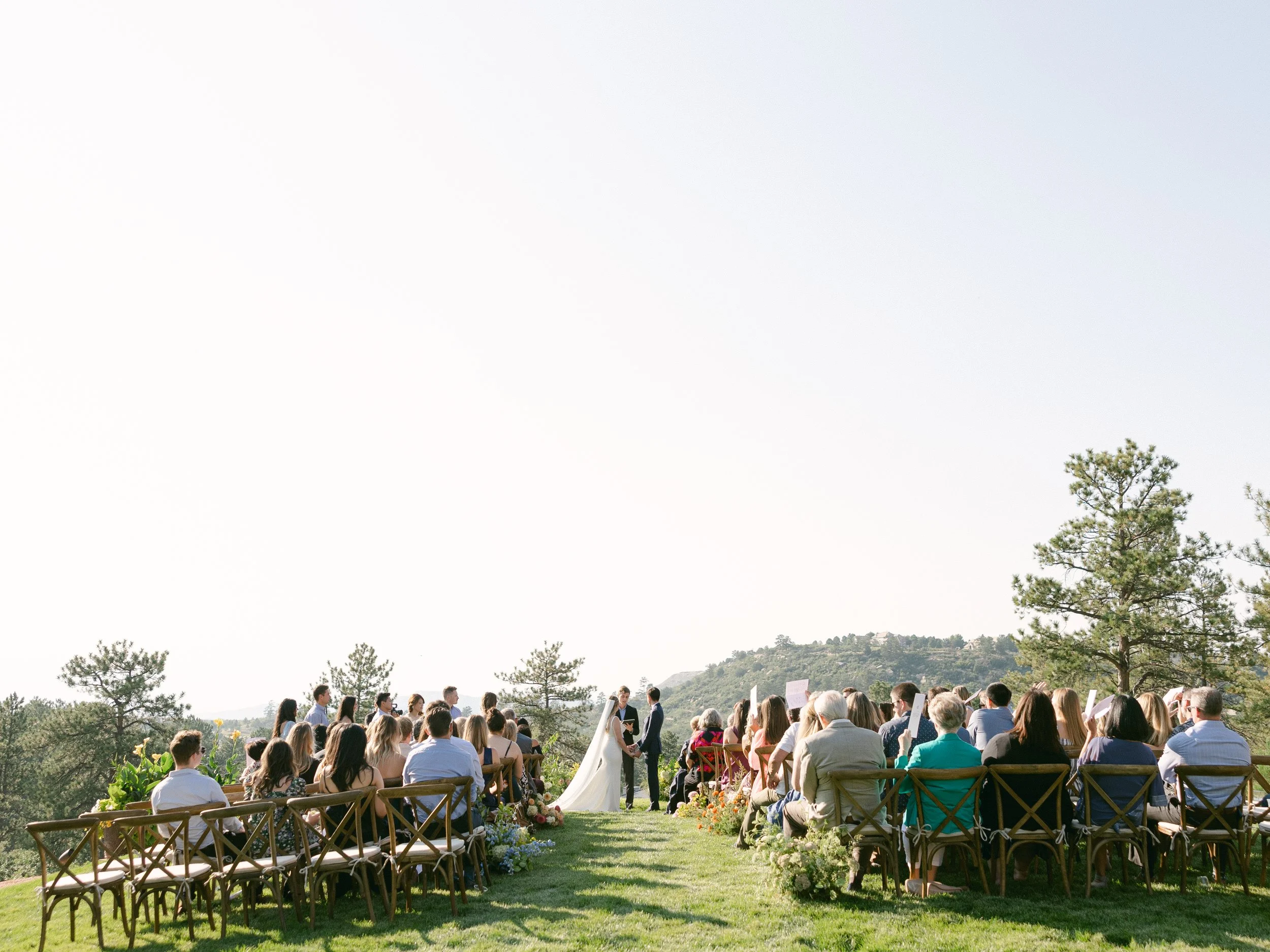 summertime wedding in San Luis Obispo, California at a vineyard at golden hour