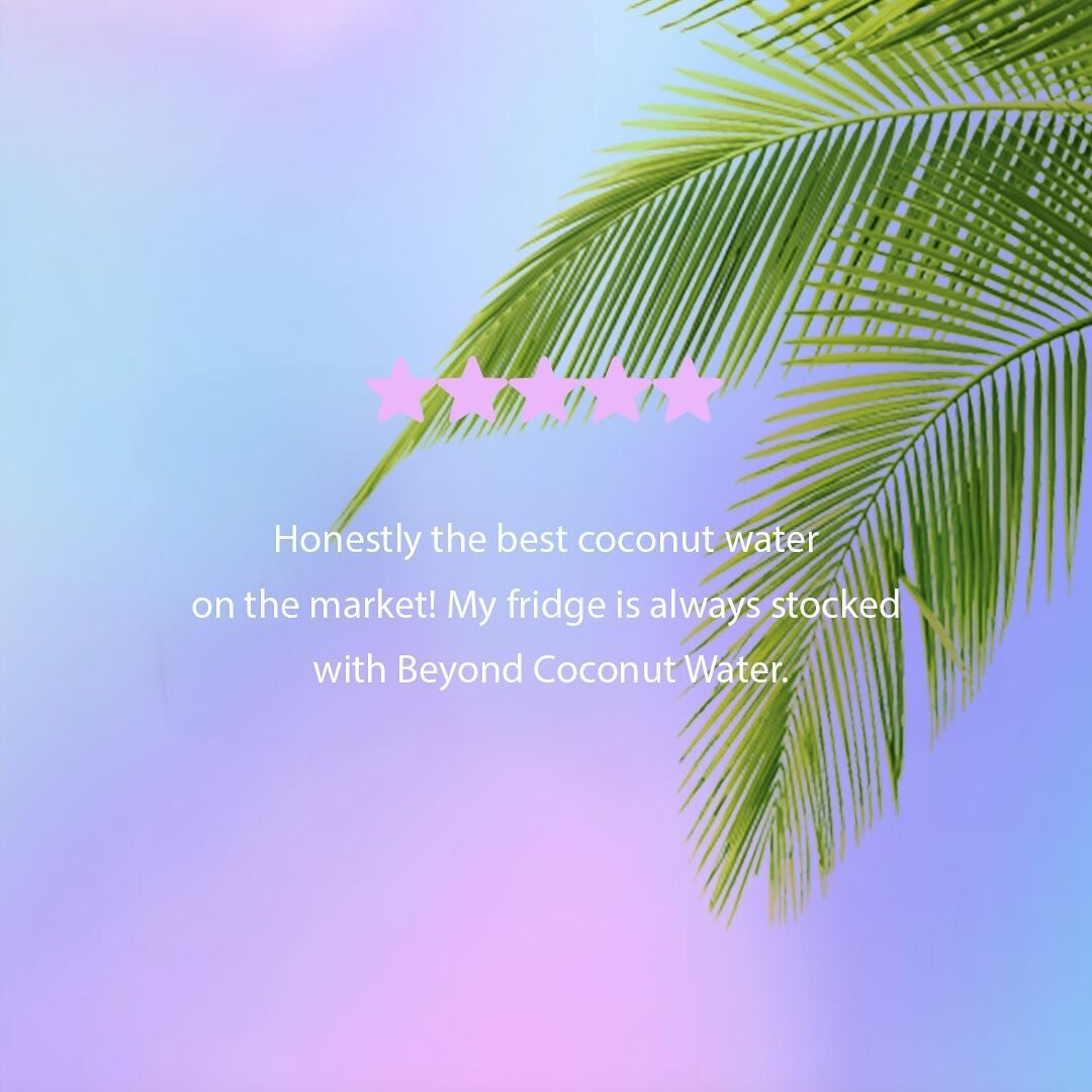 We appreciate your feedback! Please take a moment to leave a google review. Thanks from the @beyond.coconutwater team! 🥥🌺

#beyond #beyondcoconutwater #coconutwater #hydrate #lifestyle #healthychoices #review