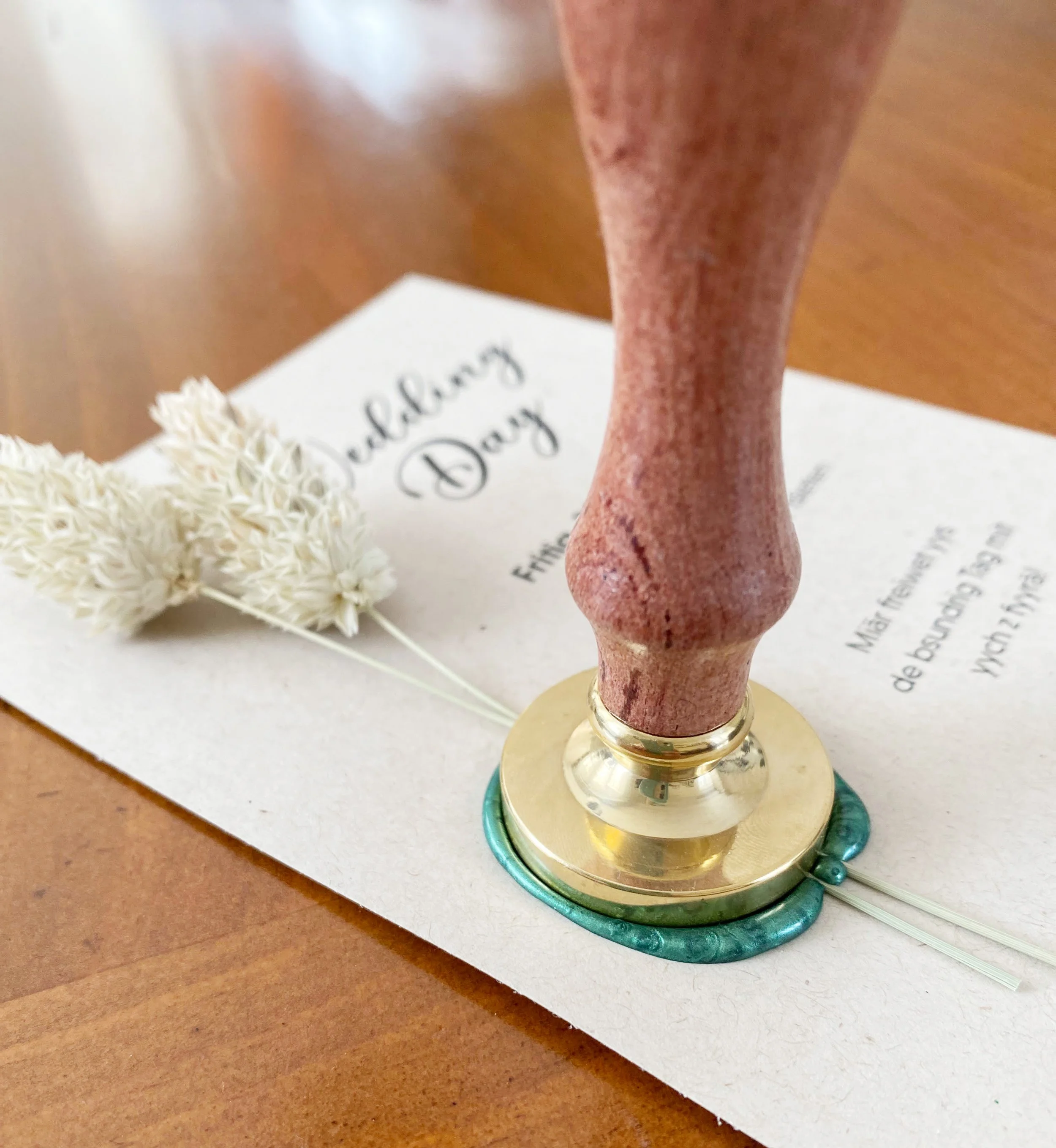 Hochzeitskarte mit Siegel