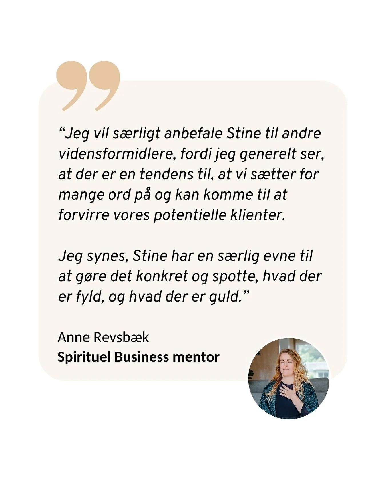 Jeg tror i virkeligheden, at Anne fandt vej til mig - fordi jeg havde brug for hende ✨

Eller i det mindste - fordi vi havde brug for hinanden 🤭

Anne er fuldst&aelig;ndig magisk. 

Og jeg er meget taknemmelig for, at jeg fik lov at komme ind og g&o