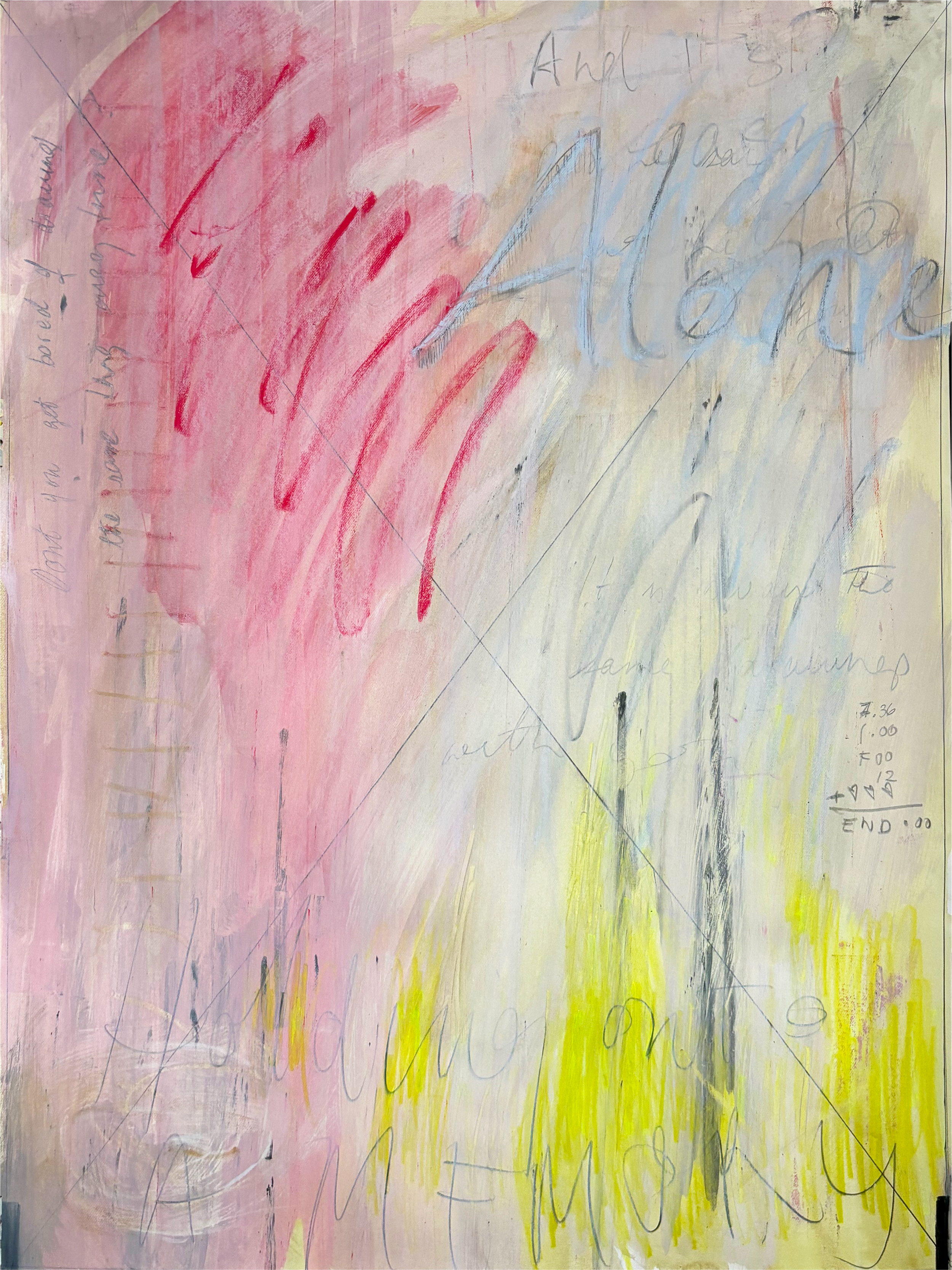 m’embrasser
2025
Mixed media on paper 76.2 x 58.8cm