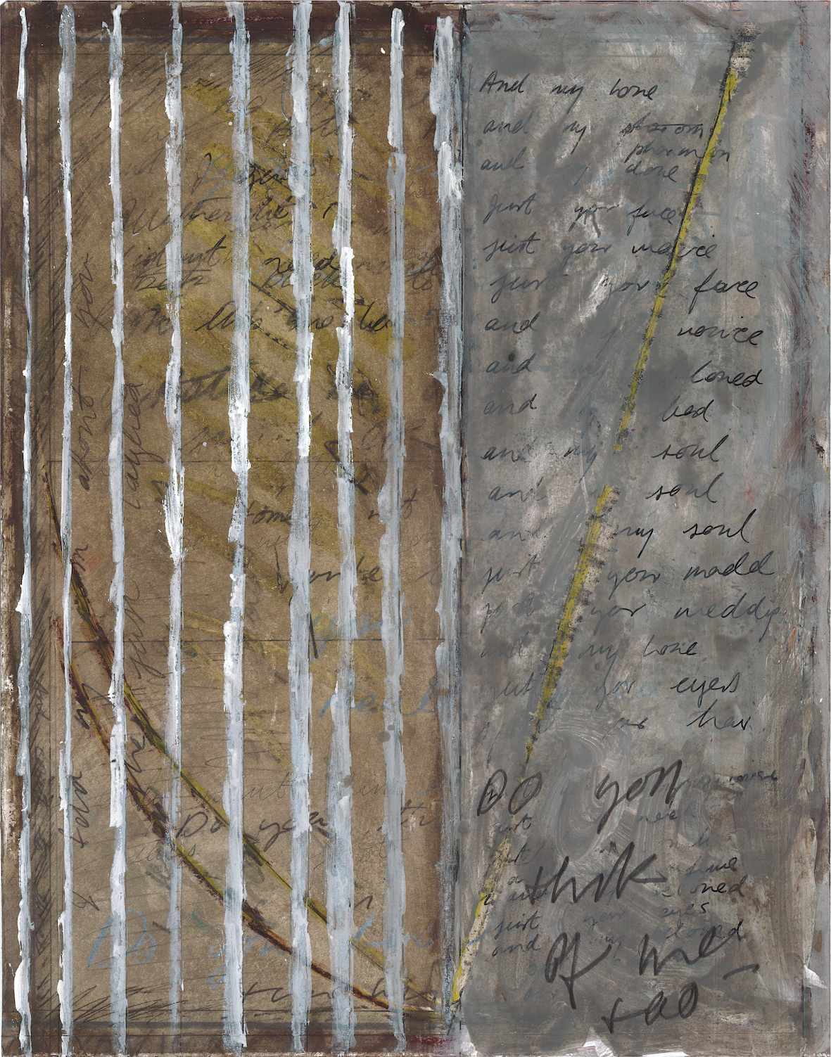 Do you think of me too?
2024
Mixed media on paper 27.94 x 35.56 cm