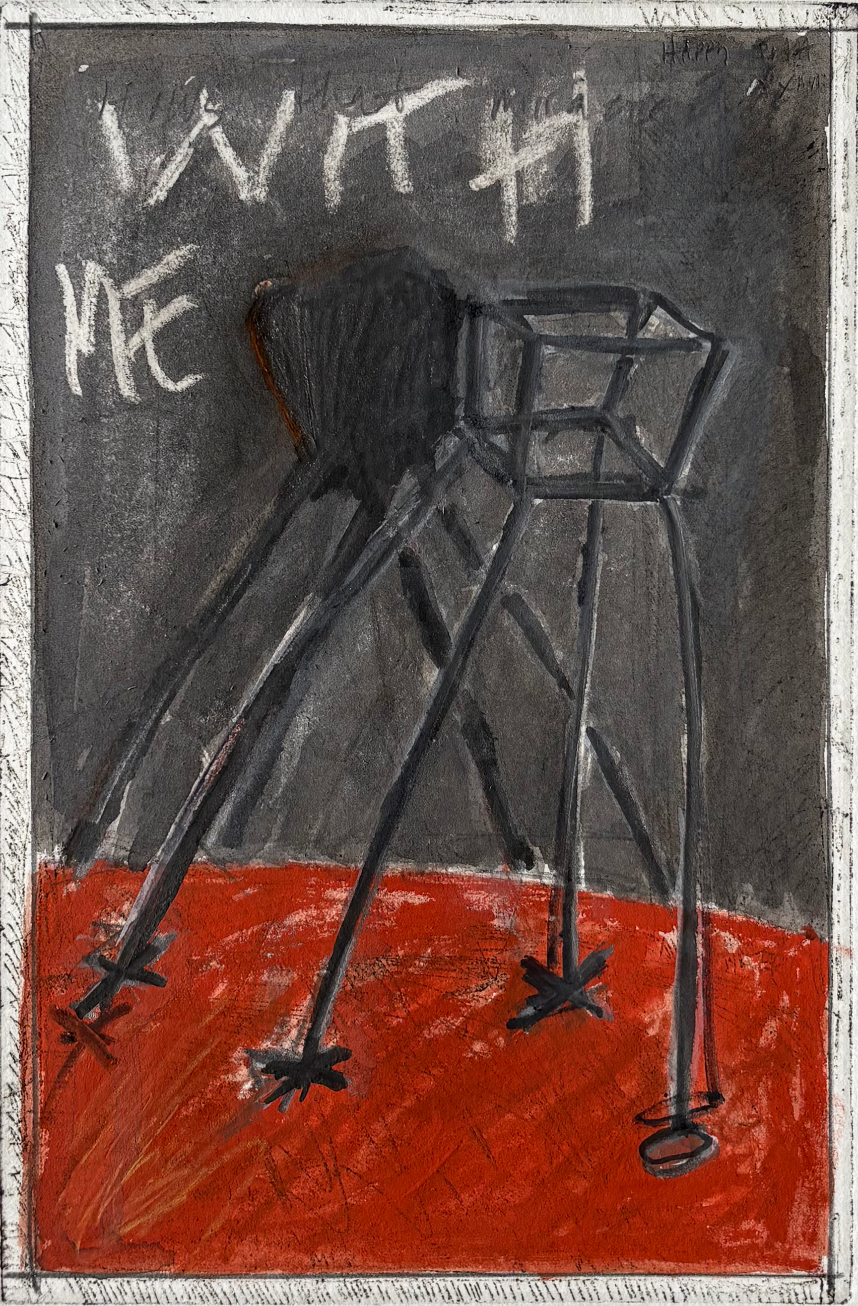 With me
2025
Hand coloured etching on paper 14.5 x 22.5 cm