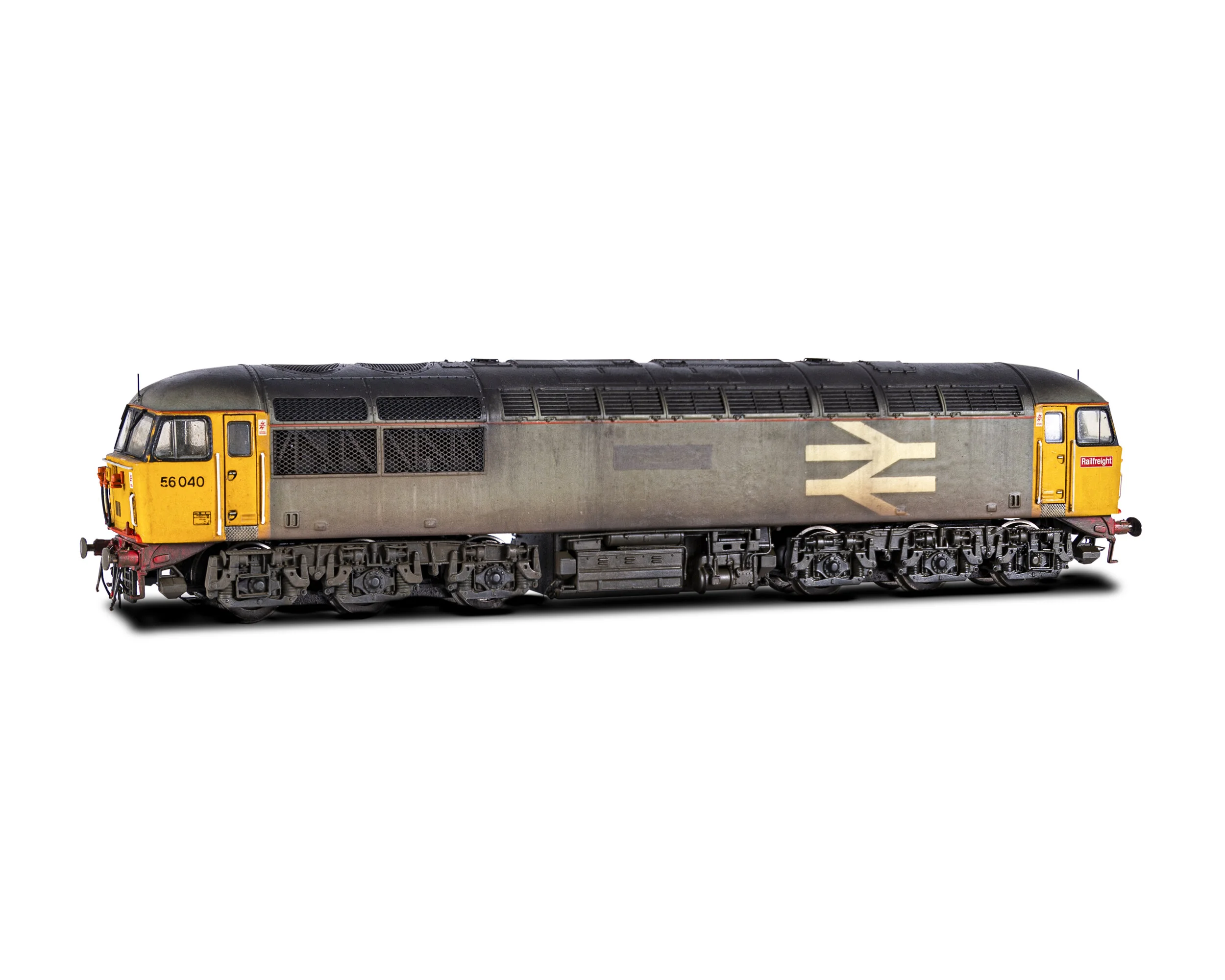 56 040 – This is another Hornby model that has had the same work as 56 010 completed for my client. This is a factory finished model which has been weathered and given the appearance that this Locomotive had in the early 1990’s, prior to British Rail