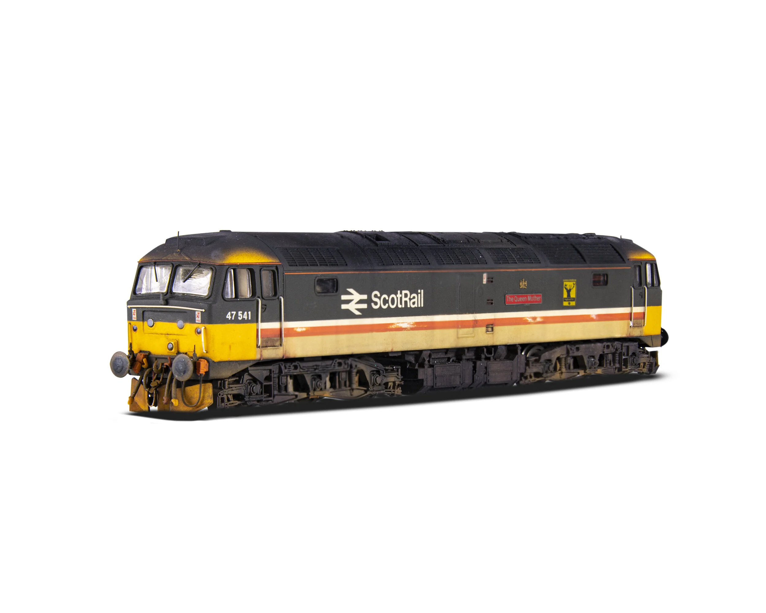 47 541 ‘The Queen Mother’ – here’s another example of a Lima Class 47 which has been through my workshop for one of my valued clients. Again, she has had a full strip down to the plastic before having all the detail fitted and re-sprayed and weathere