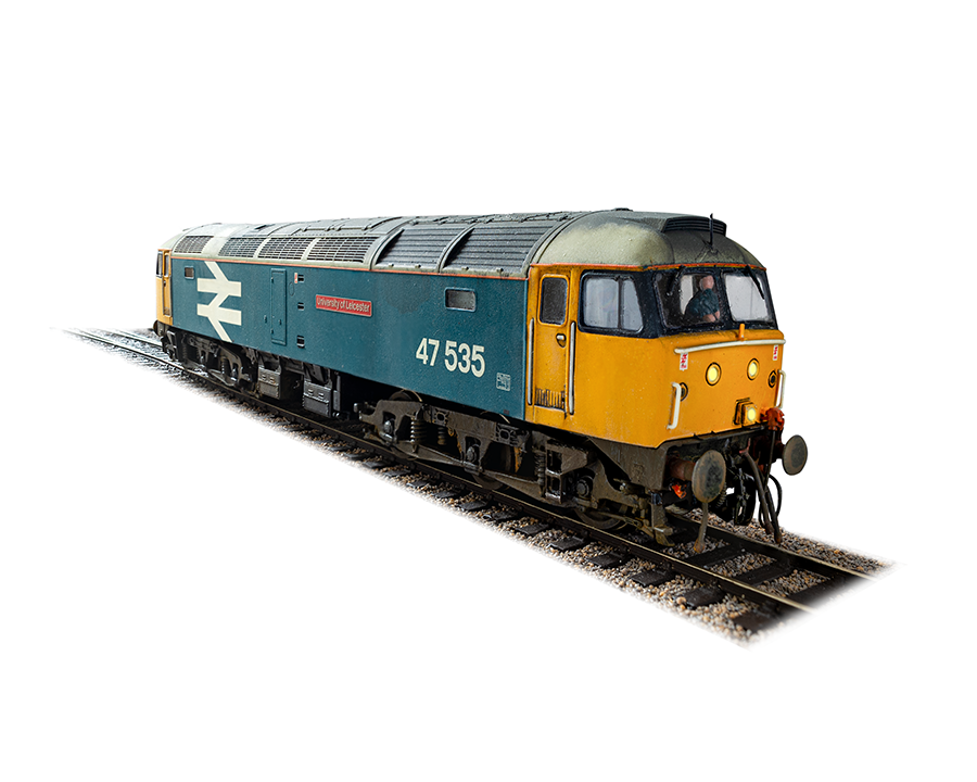 Bachmann 47. This Loco visited the workshop for nameplate fitting, detailing and weathering.
I always use gloss varnish to fit nameplates, depot plaques etc, so there is zero chance of any unsightly seepage with super glue, plus it gives time in orde