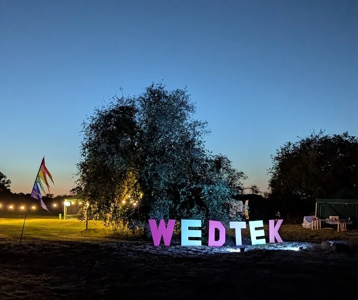 Jake and Shannon’s wedding celebrations, wacky festival-inspired fun