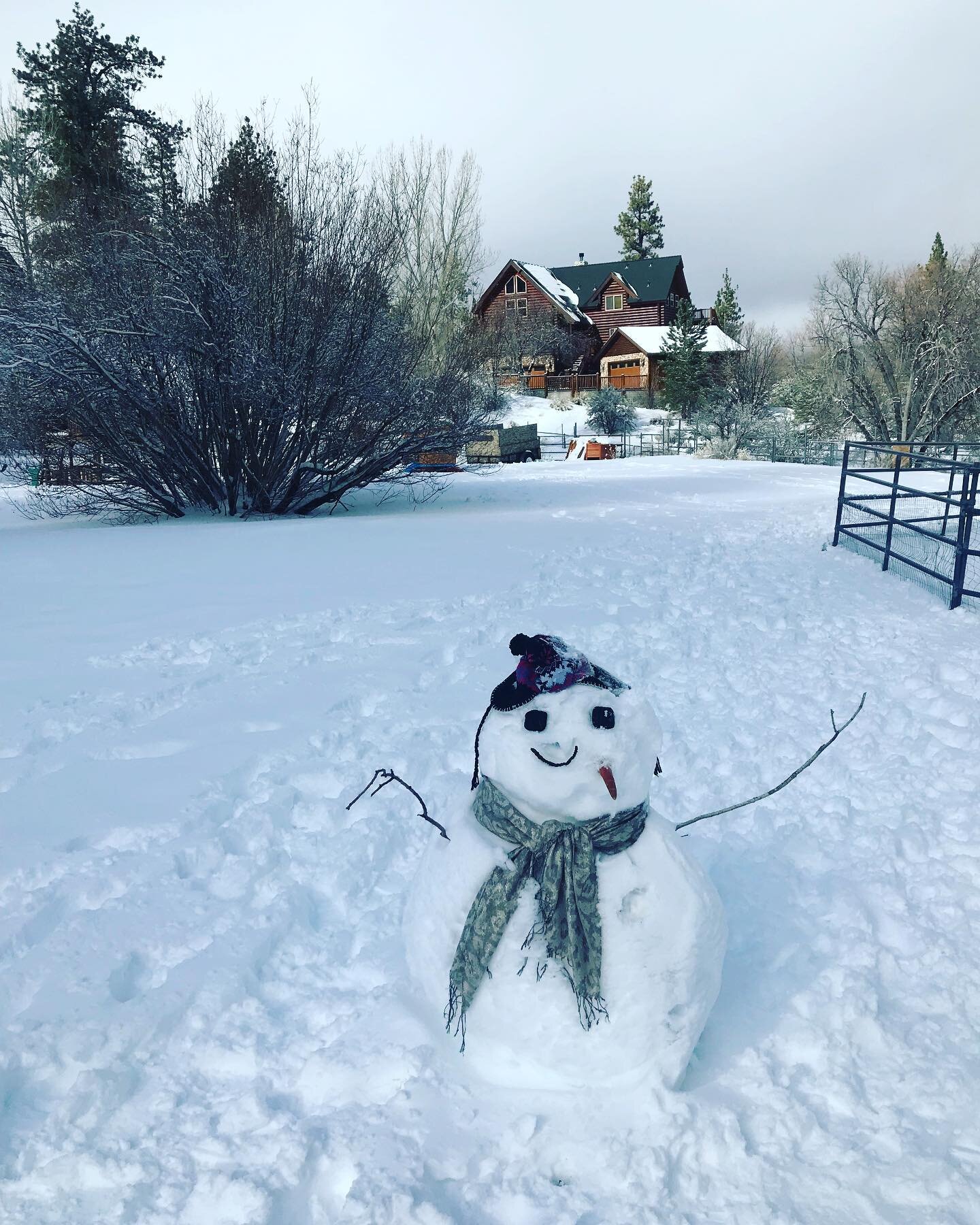 Mr. Snowyman is waiting for your masterpiece to be made. #bbvc #bigbearvillagecabins #notahotel #cabinlove #bigbear #bigbearlake #bigbearmountain