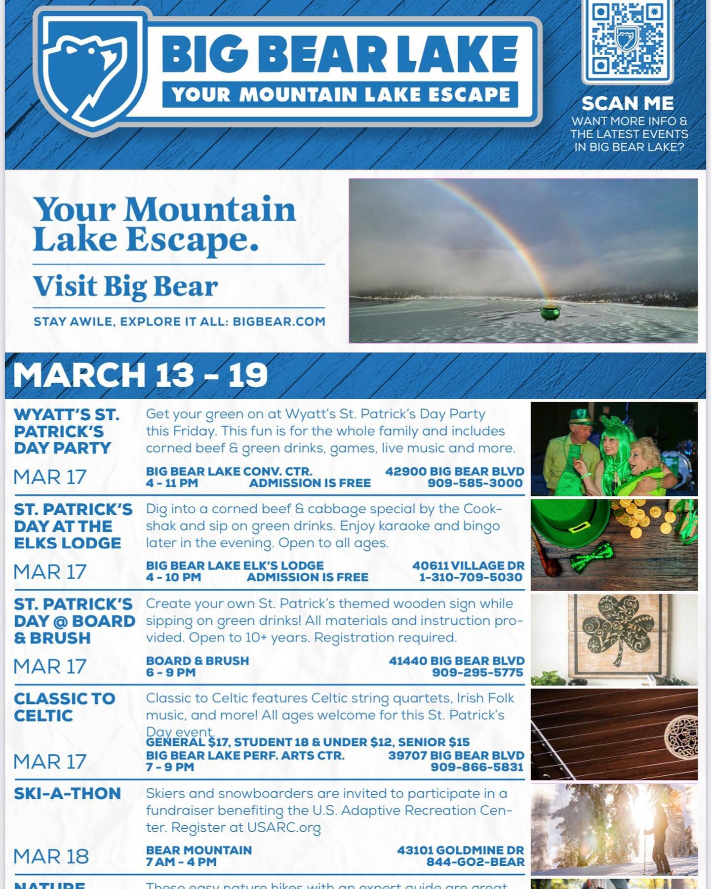 Big Bear Lake welcomes back guests to the mountain. Get on up here. Show your lodging receipt and pick up your free vouchers. See the flyer for all the info. Book at bigbearvillagecabins.com/cabins