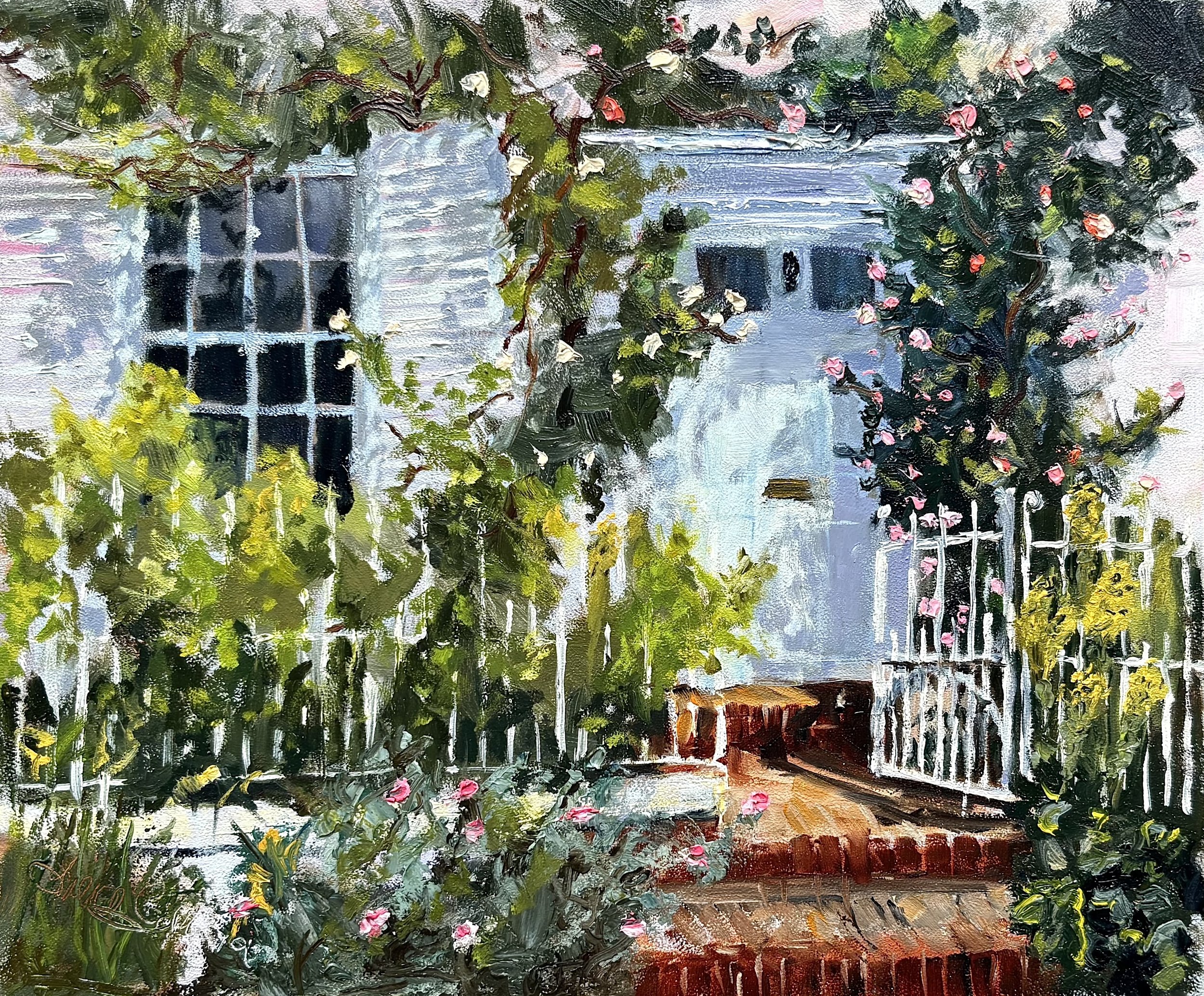 Enchanted doorway, oil on board, 10x12cm. SOLD