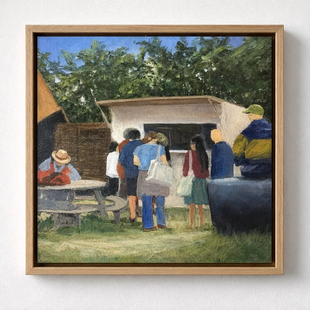 The Familiar Distance, Snape Maltings, oil on board, 10x12", framed £130