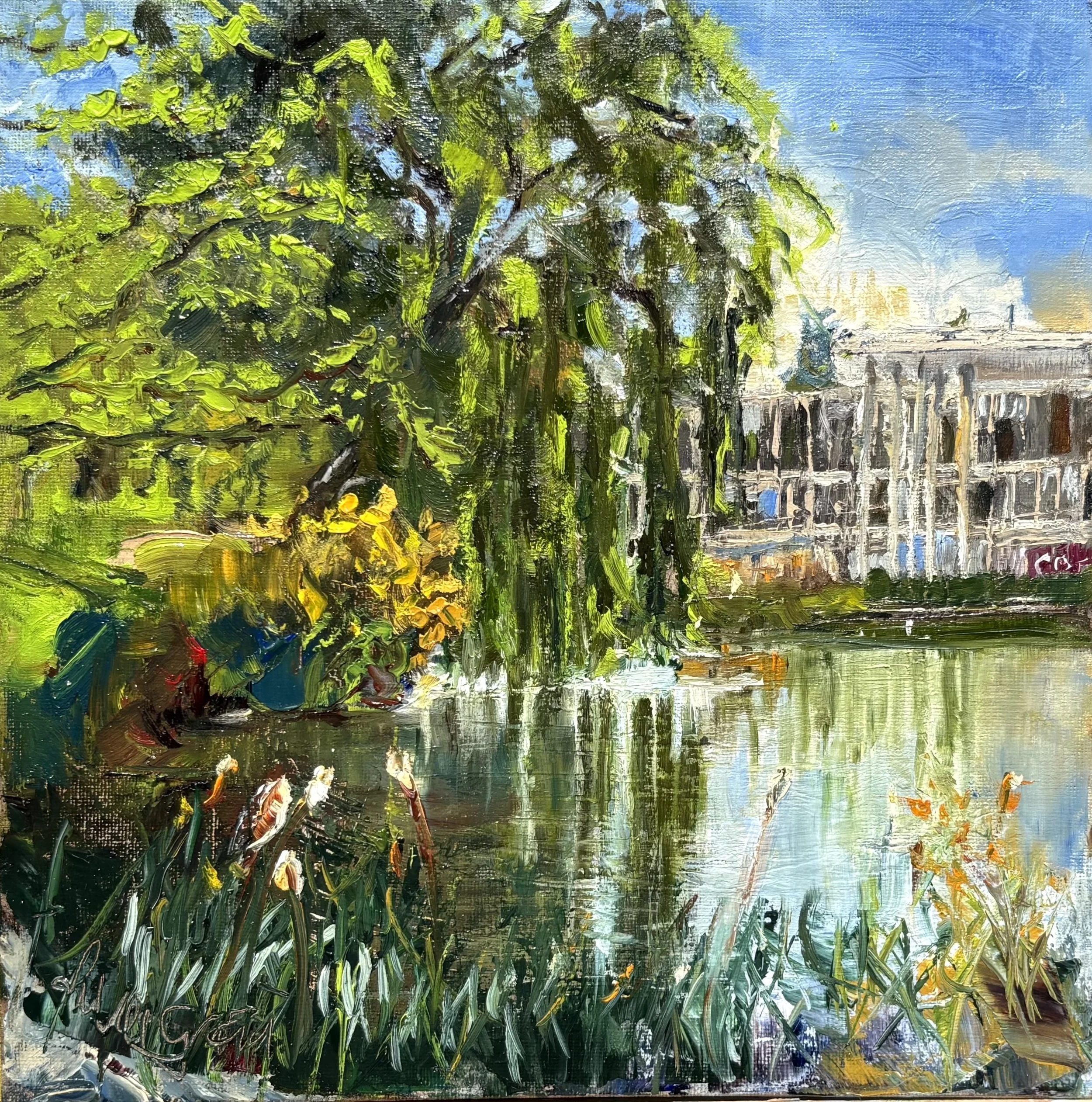 Essex University, oil on board, 10x10". SOLD