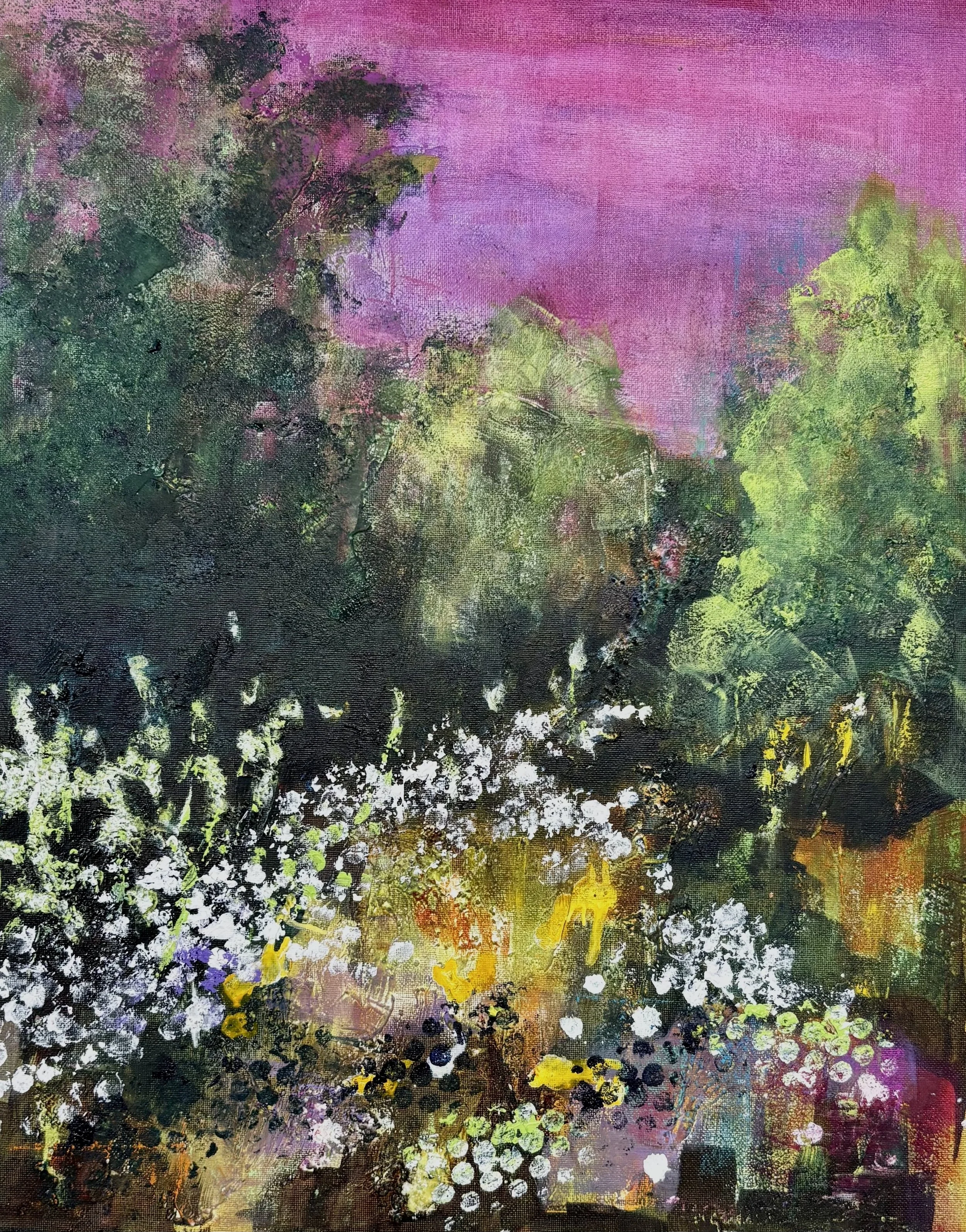 Wivenhoe Park Reimagined, Acrylic, 20x16cm. Framed £145