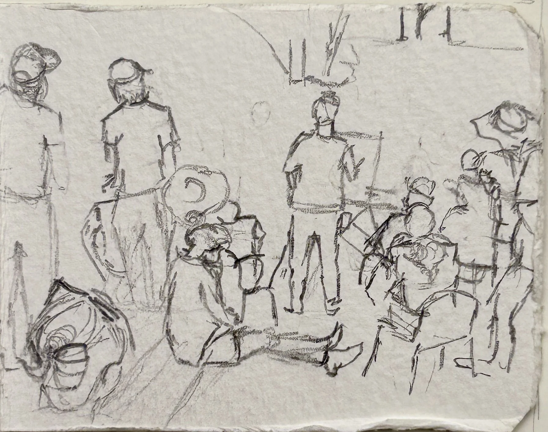 No.11 ~ First workshop, Chateau Miravel ~  14.9.24 [6 × 8 cm · From my photo]
