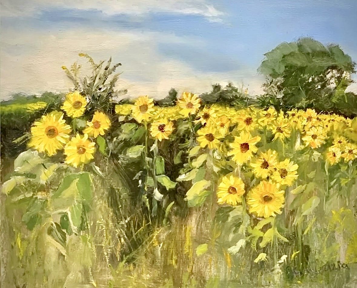 Memories of Summer, West Bergholt, Oil, 10x12". SOLD