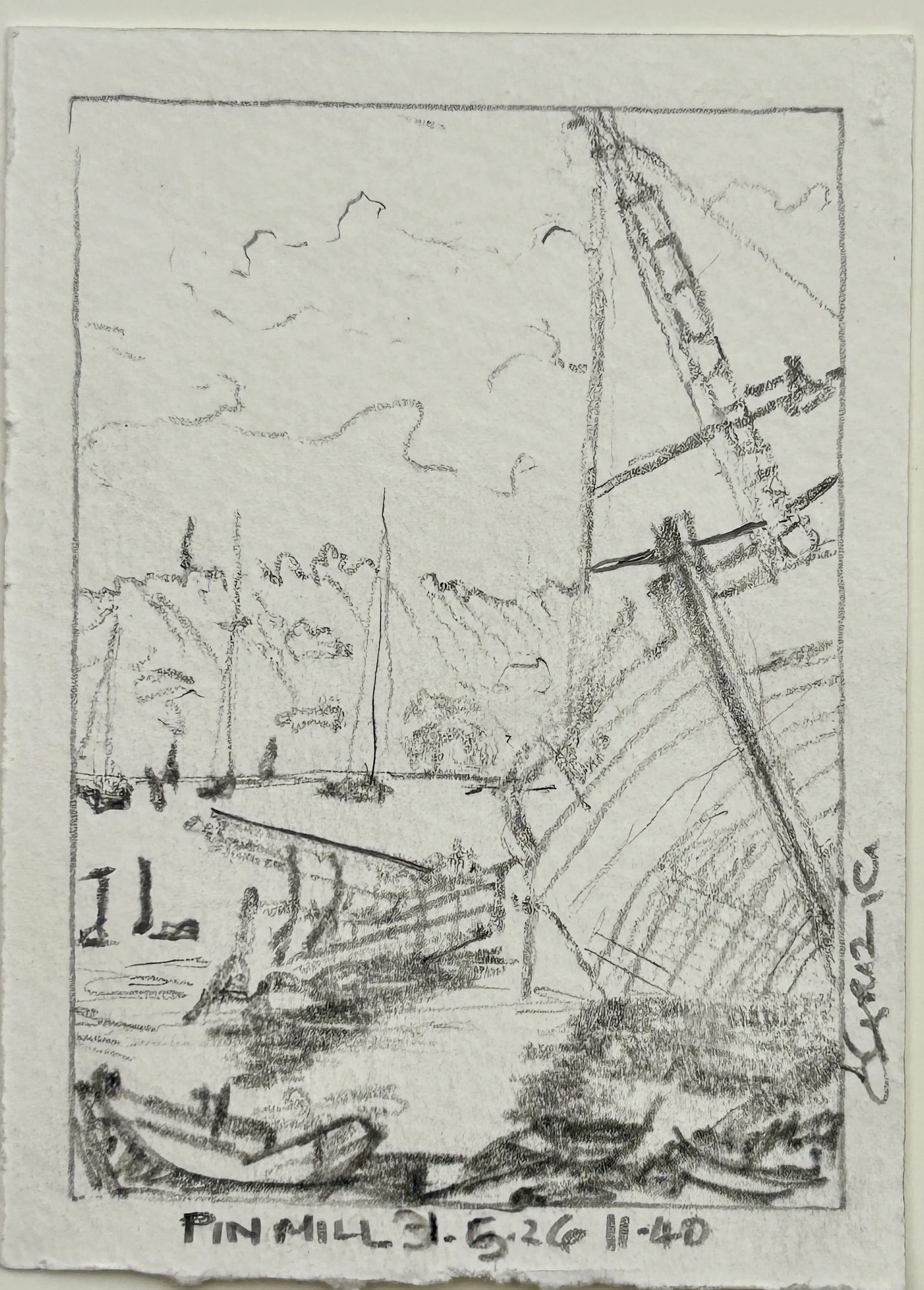 No.20~ Ships Graveyard, Pin Mill with Paul 31.5.26 [8.5 × 6 cm · En plein air]