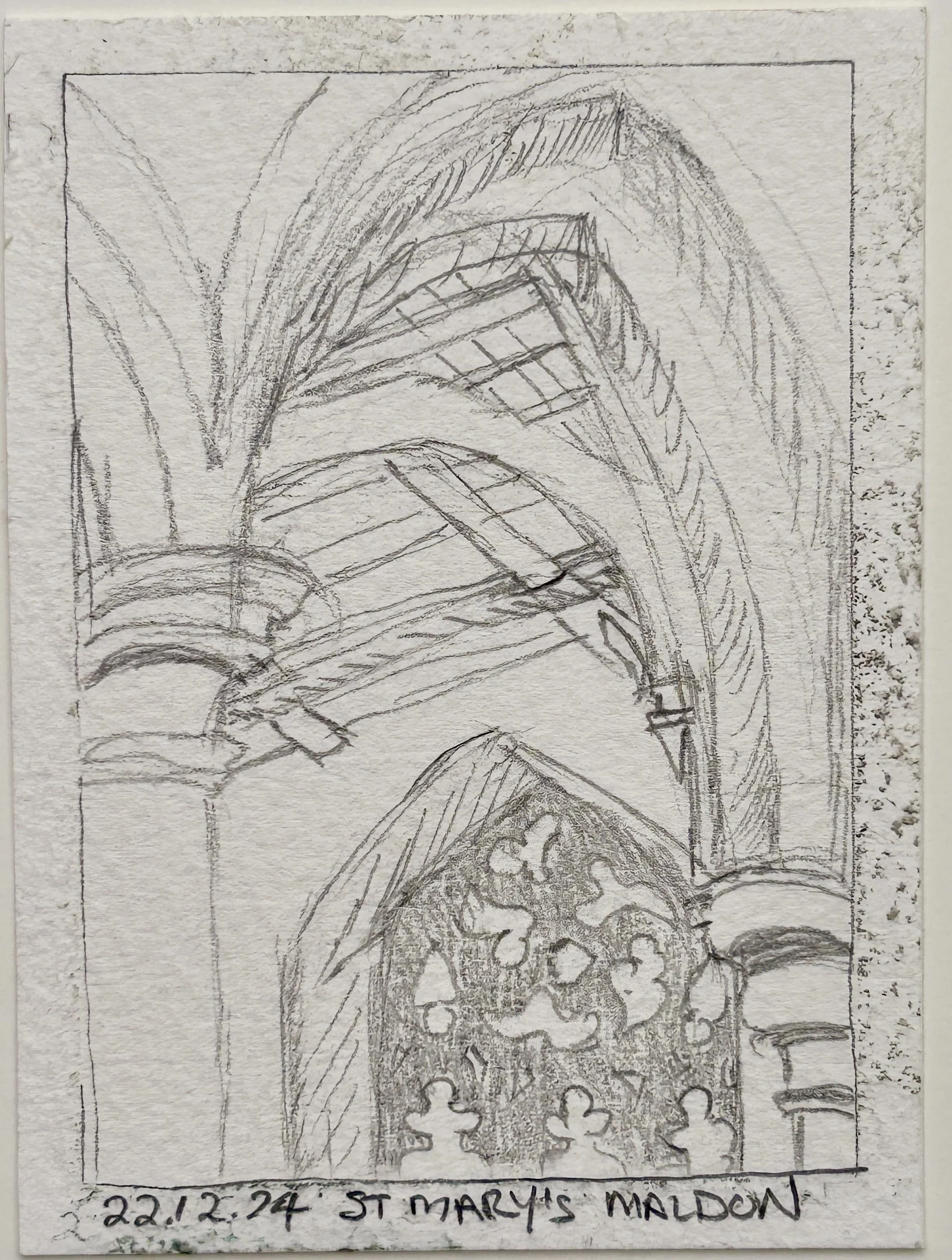 No.17 ~ St Marys , Maldon ~ 22.12.24  [8.5 × 6 cm · From  life]