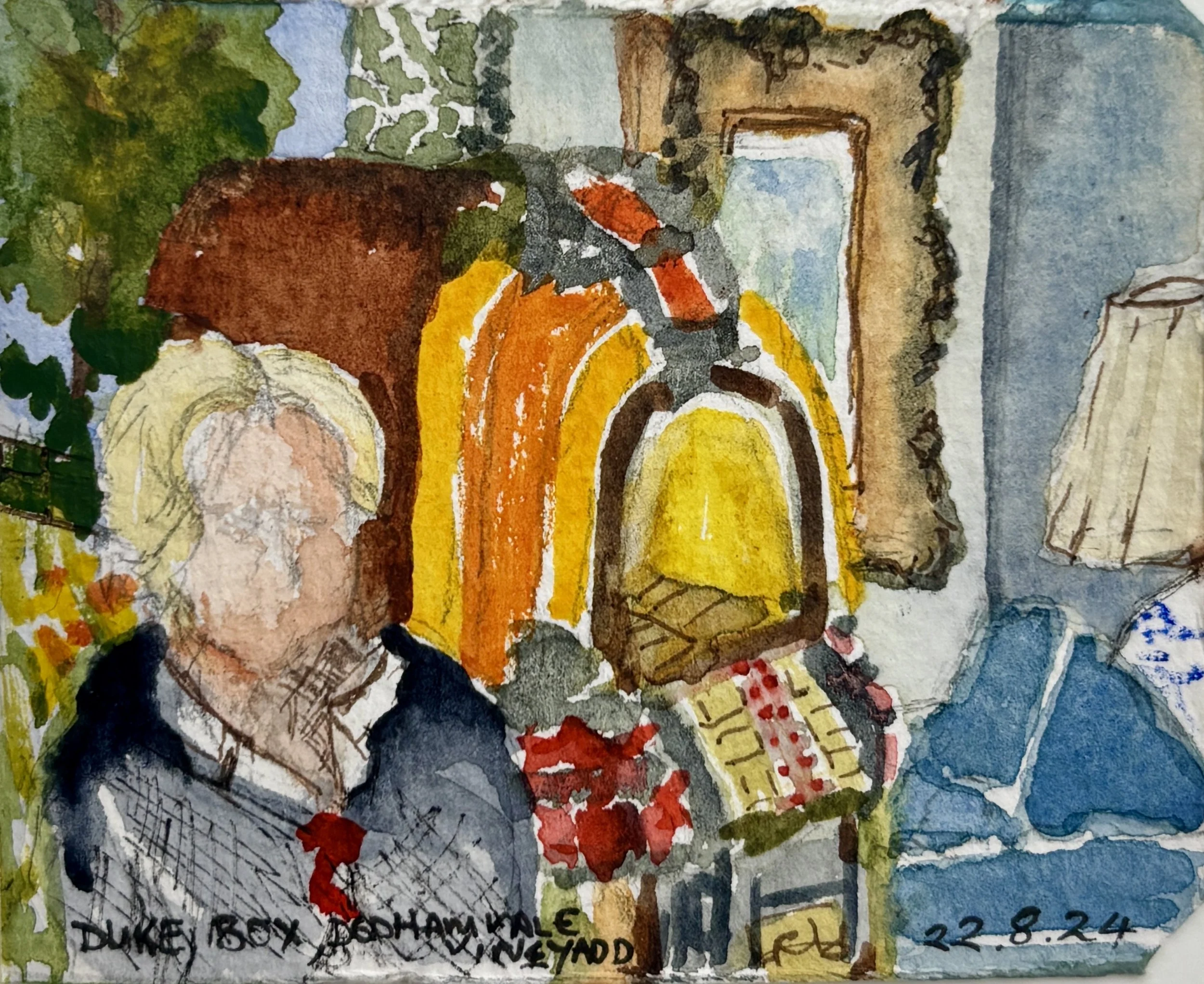 No.1 ~ Juke Box, Boxted Vineyard ~ 22.8.24 [6.5 × 8 cm · From life]
